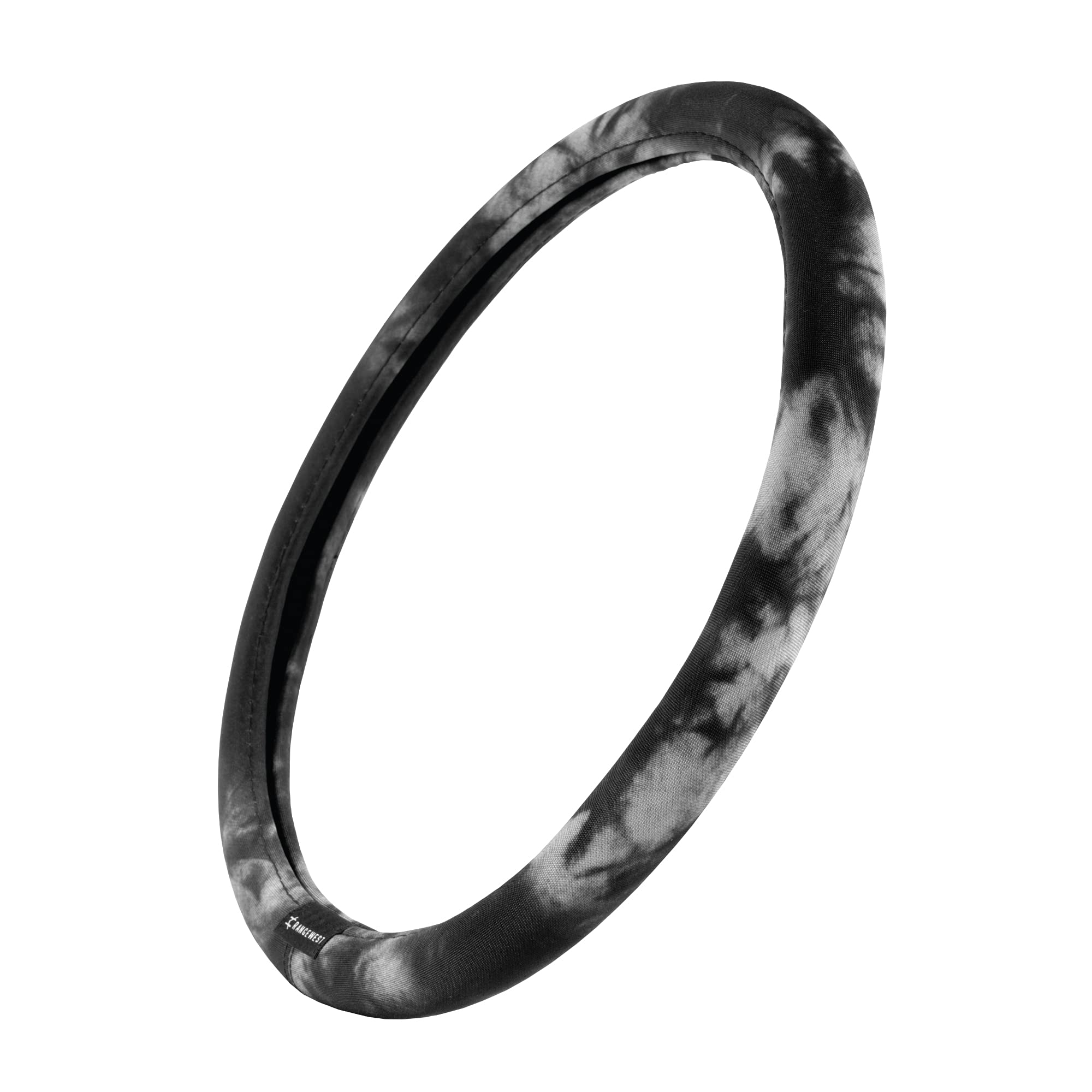 Universal Steering Wheel Cover - Non-Slip, Easy to Install for Cars, Trucks, Vans & SUVs - Black/Gray Tie Dye Design - Perfect for Road Trips, Commuting & Vehicle Protection