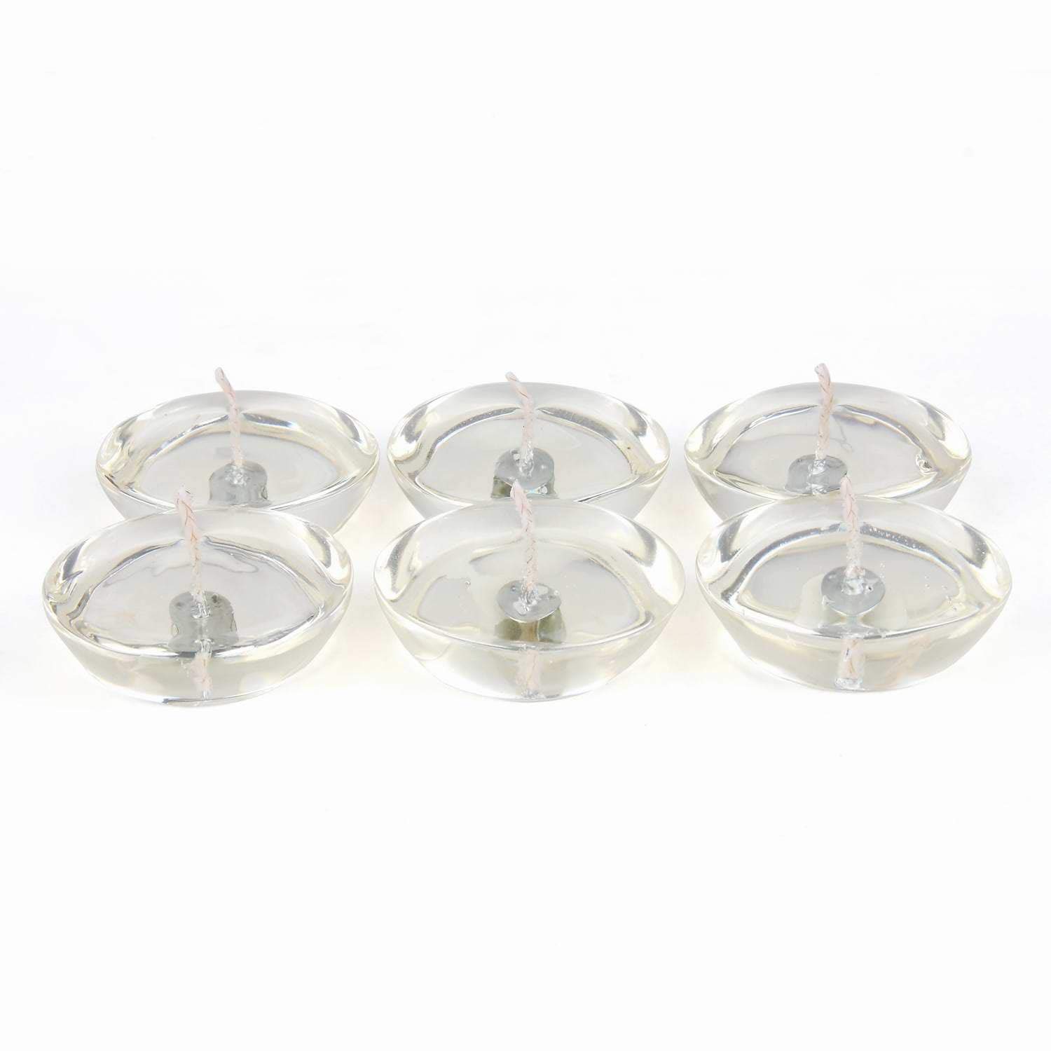 Jeco 3-Inch Clear Red Gel Floating Candles - Bulk Pack of 72 Candles for Weddings, Parties, Spa Decor & Romantic Centerpieces