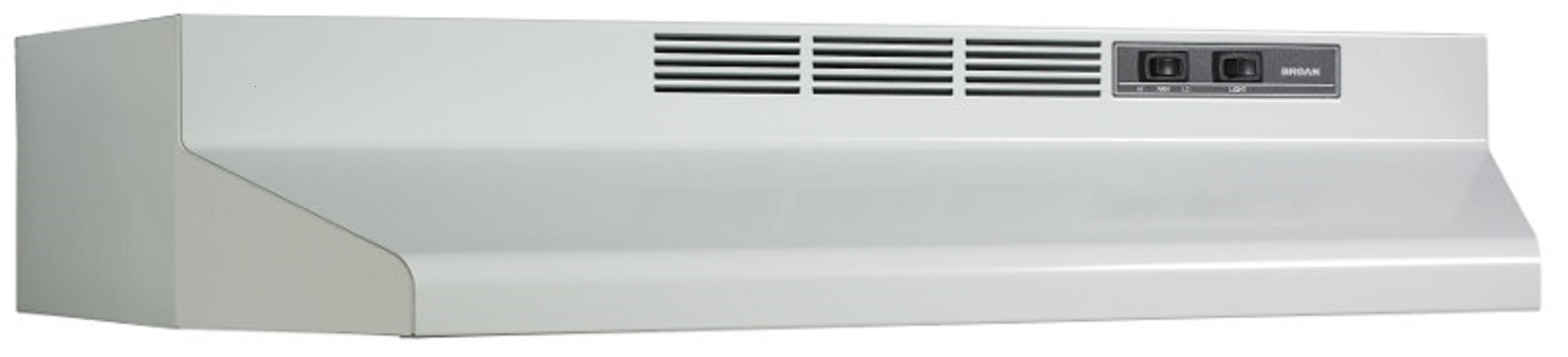 Broan White 24-Inch 210 CFM Under Cabinet Range Hood - BU224WH - Perfect for Kitchen Ventilation & Smoke Removal