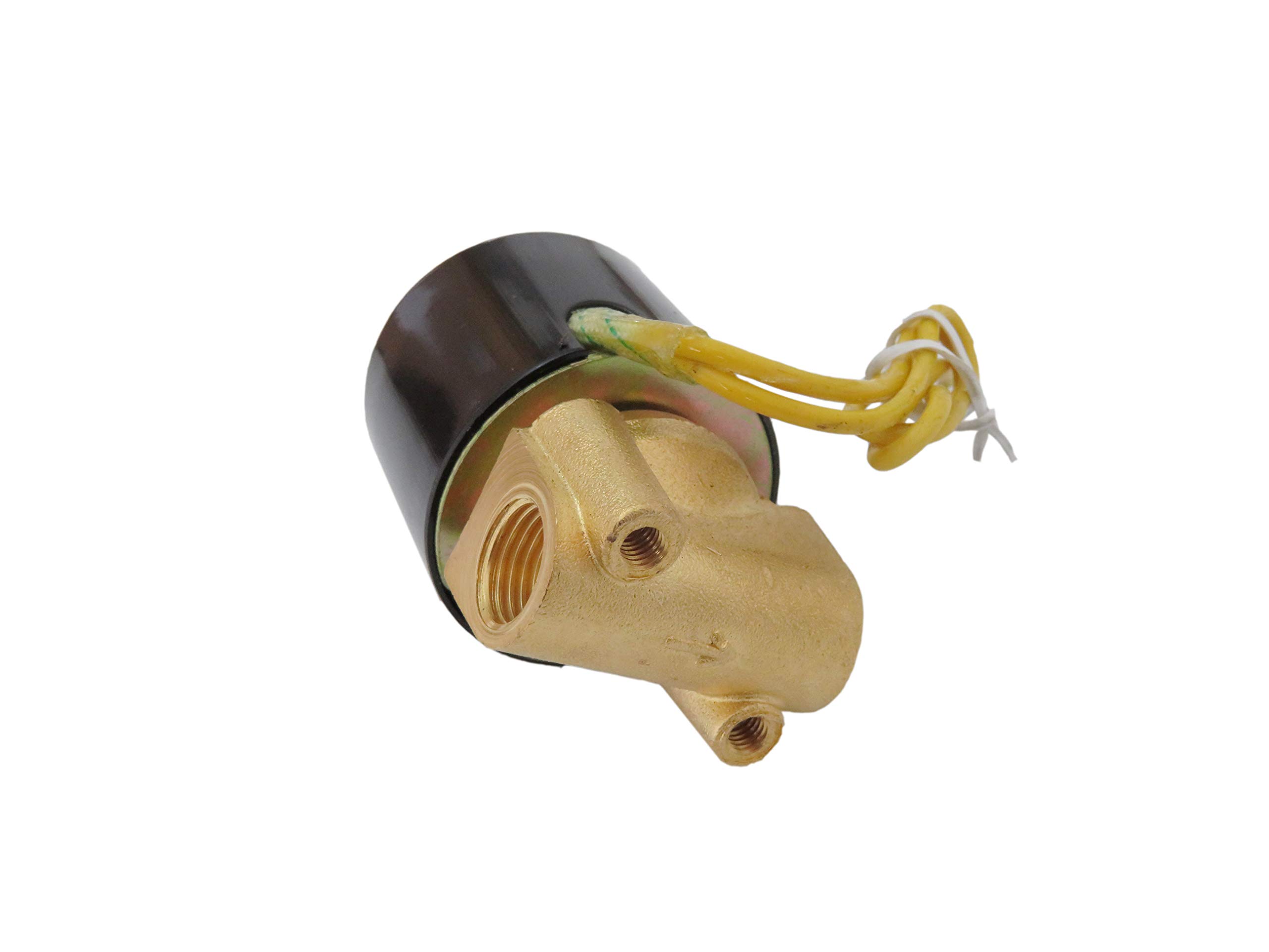 1/4 Inch Normally Open 110V-120V AC Brass Solenoid Valve NPT - Perfect for Water Control in Irrigation Systems, HVAC, and Industrial Applications