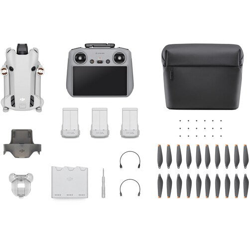 DJI Mini 4 Pro Fly More Combo with Drone, Remote Controller, and 3 Batteries - Lightweight Foldable Quadcopter for Aerial Photography & Travel Adventures