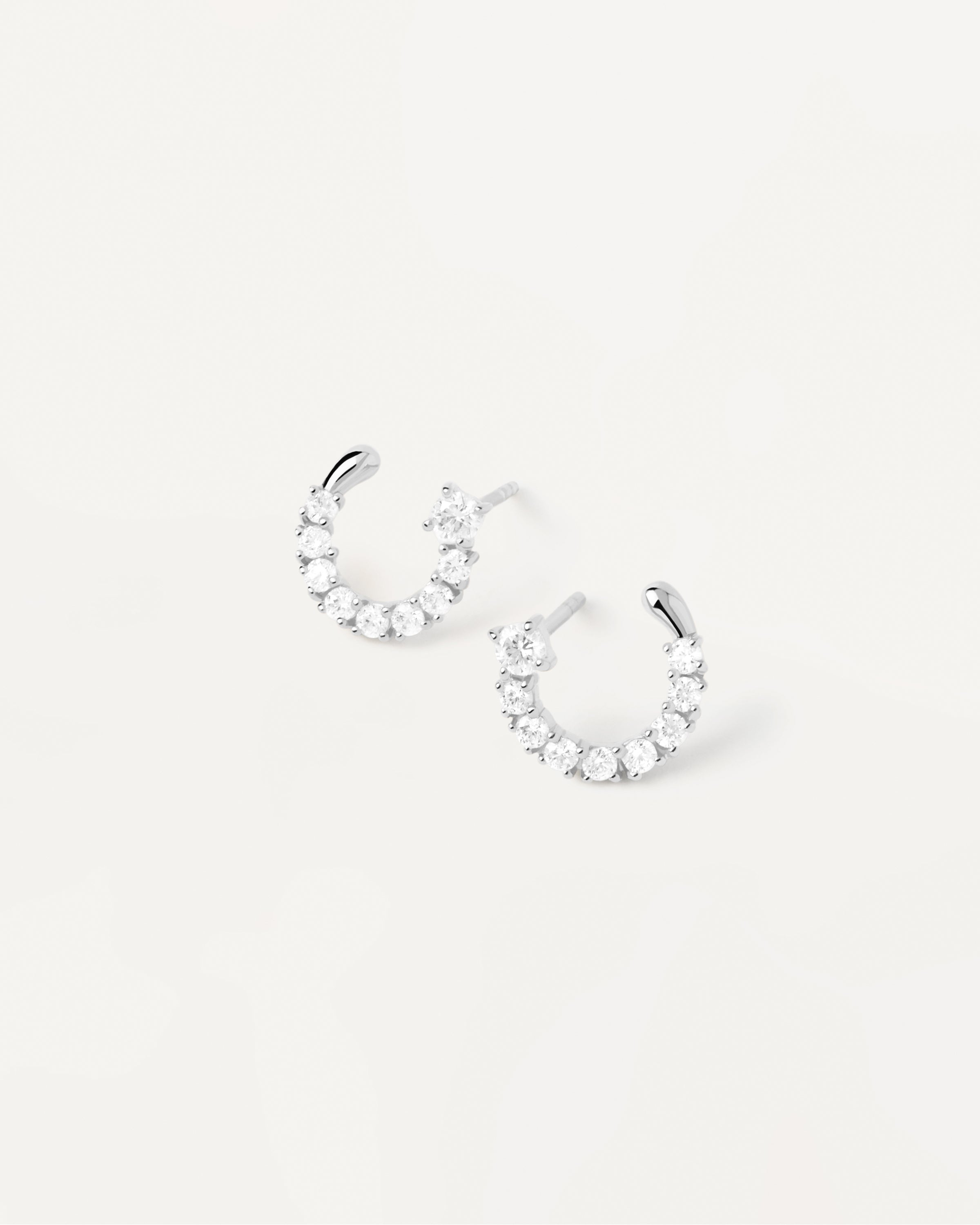 Leona Sterling Silver Earrings for Women - Elegant Dangle Hoop Earrings for Everyday Wear & Special Occasions