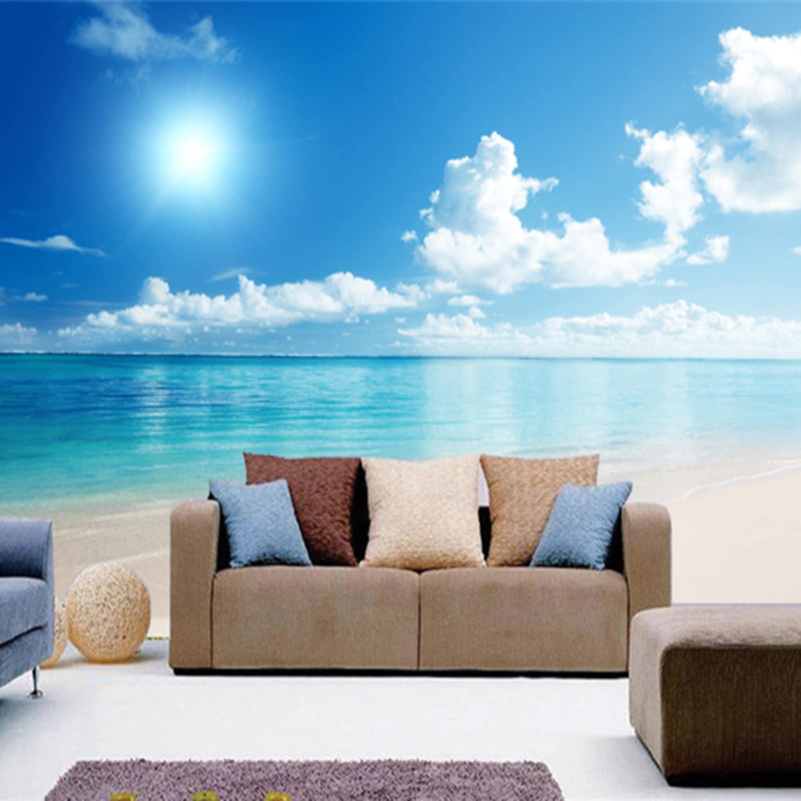 Sea Blue Sky Ocean Scenery Wall Mural - 116