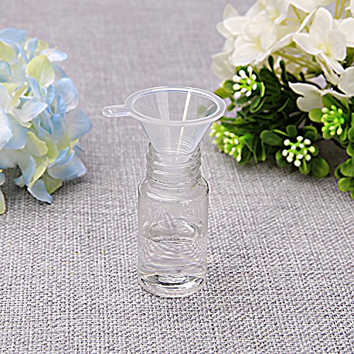 WOIWO 2-Pack Plastic Liquid Dispensing Funnel Set for Perfume, Toner & Essential Oils - Mini Kitchen & Lab Funnel for Precise Pouring, DIY Cosmetics & Refilling Small Bottles
