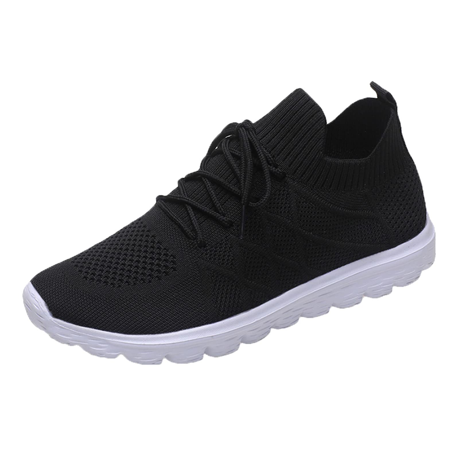 Women's Breathable Mesh Flat Shoes - Comfortable Summer Sneakers with Cross Pattern Lace-Up Design for Casual Wear | Perfect for Walking, Travel & Everyday Outfits