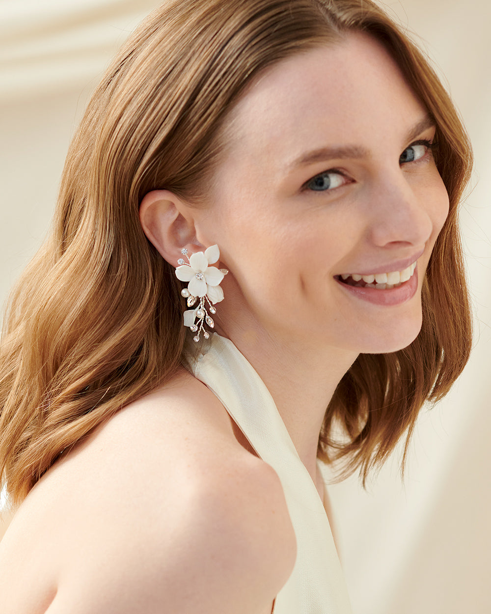 Adeline Floral Earrings for Women - Elegant Handmade Flower Dangle Earrings - Perfect for Weddings, Parties & Everyday Wear
