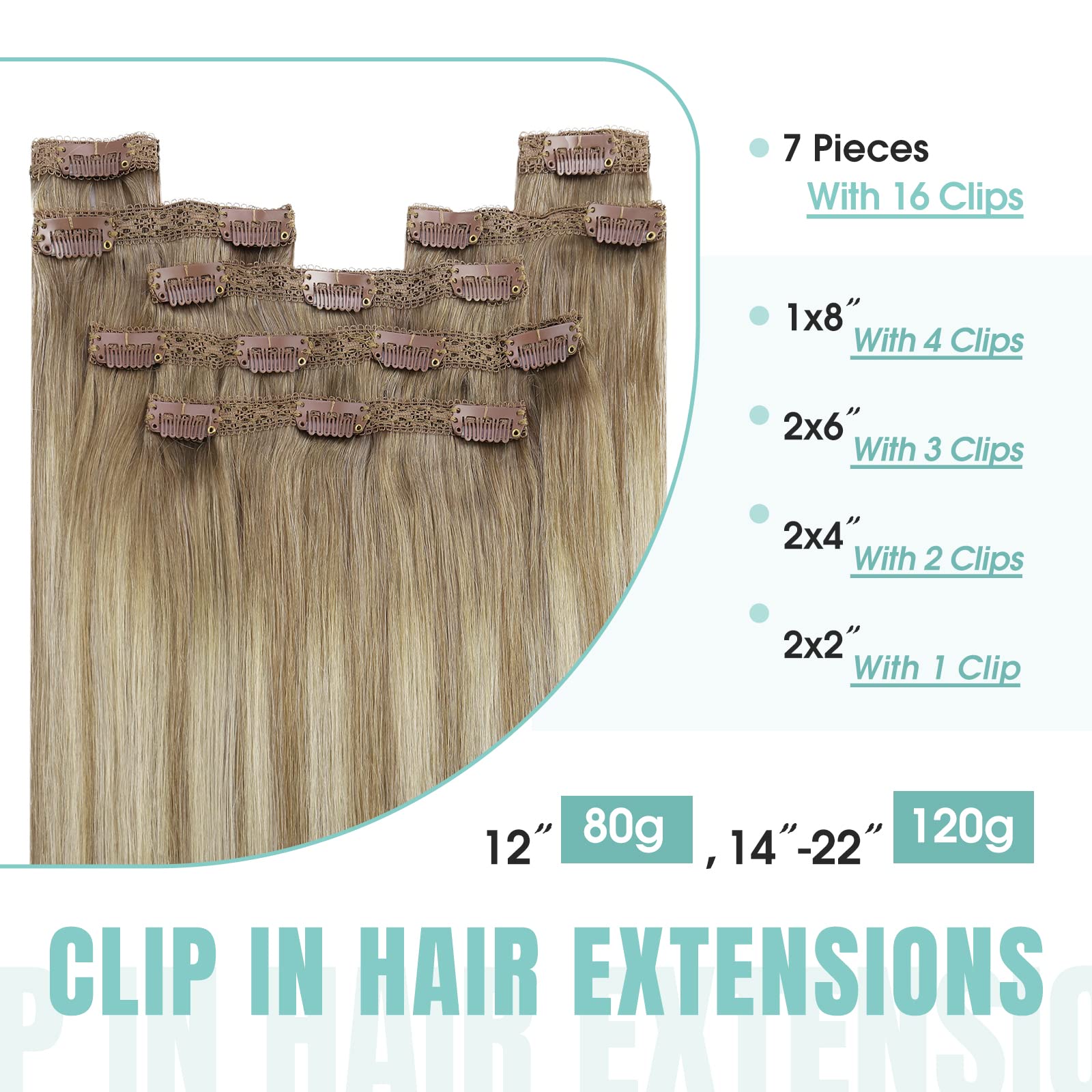 Premium 100% Human Hair Wire Hair Extensions for Women - Clip-In, Heat Resistant, Natural Look for Daily Styling & Special Occasions