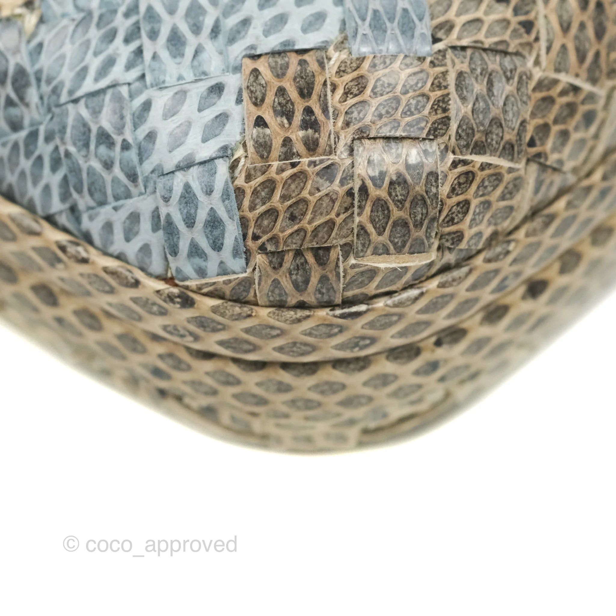Bottega Veneta Ayers Intreccio Stretch Knot Clutch Python Leather Handbag - Luxury Designer Clutch for Evening Parties & Special Occasions