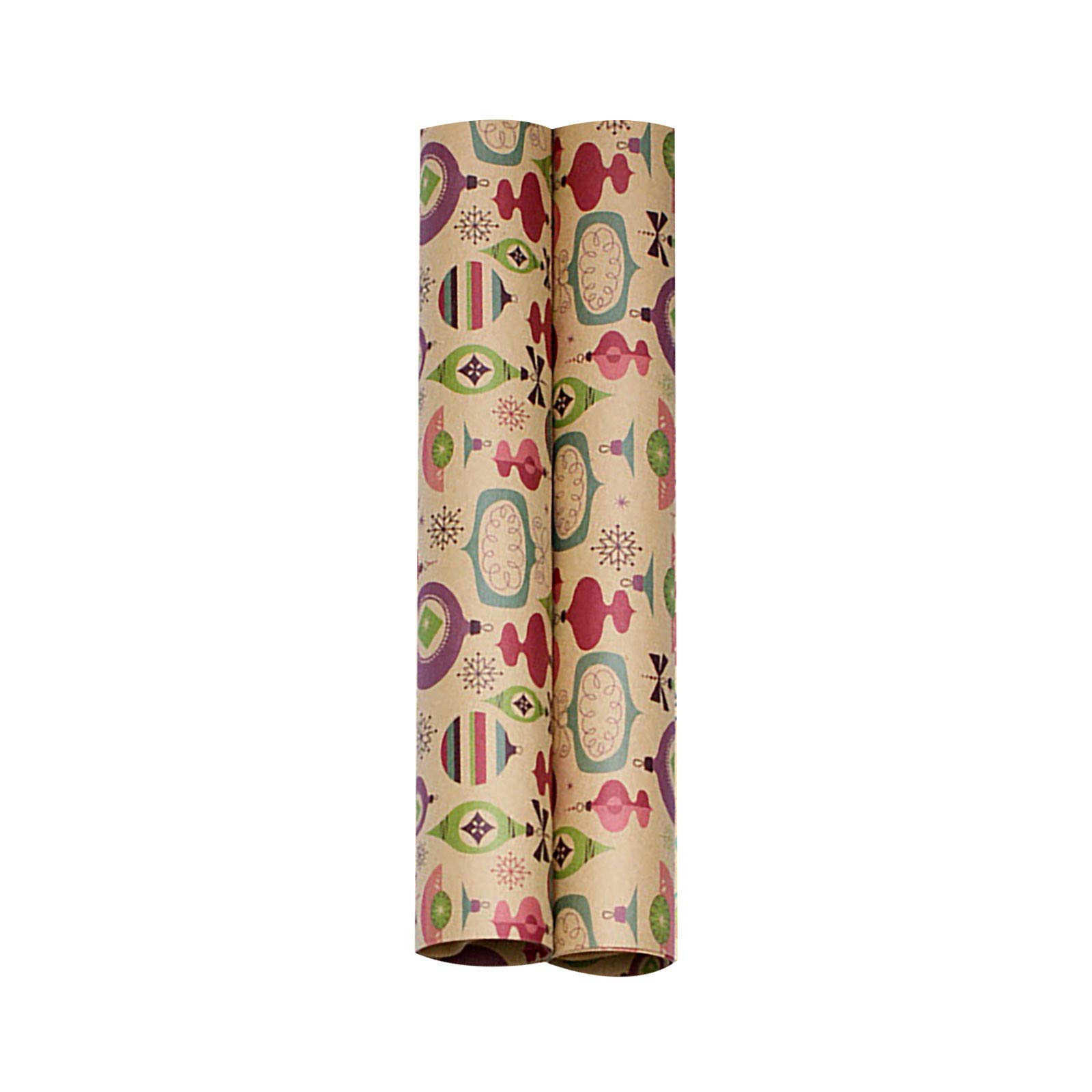 1 Roll Christmas Wrapping Paper - Eco-Friendly Kraft Paper with Festive Holiday Designs for Gift Wrapping, Present Decorations & Party Supplies - Perfect for Christmas Gifts, Holiday Packages & Festive Celebrations