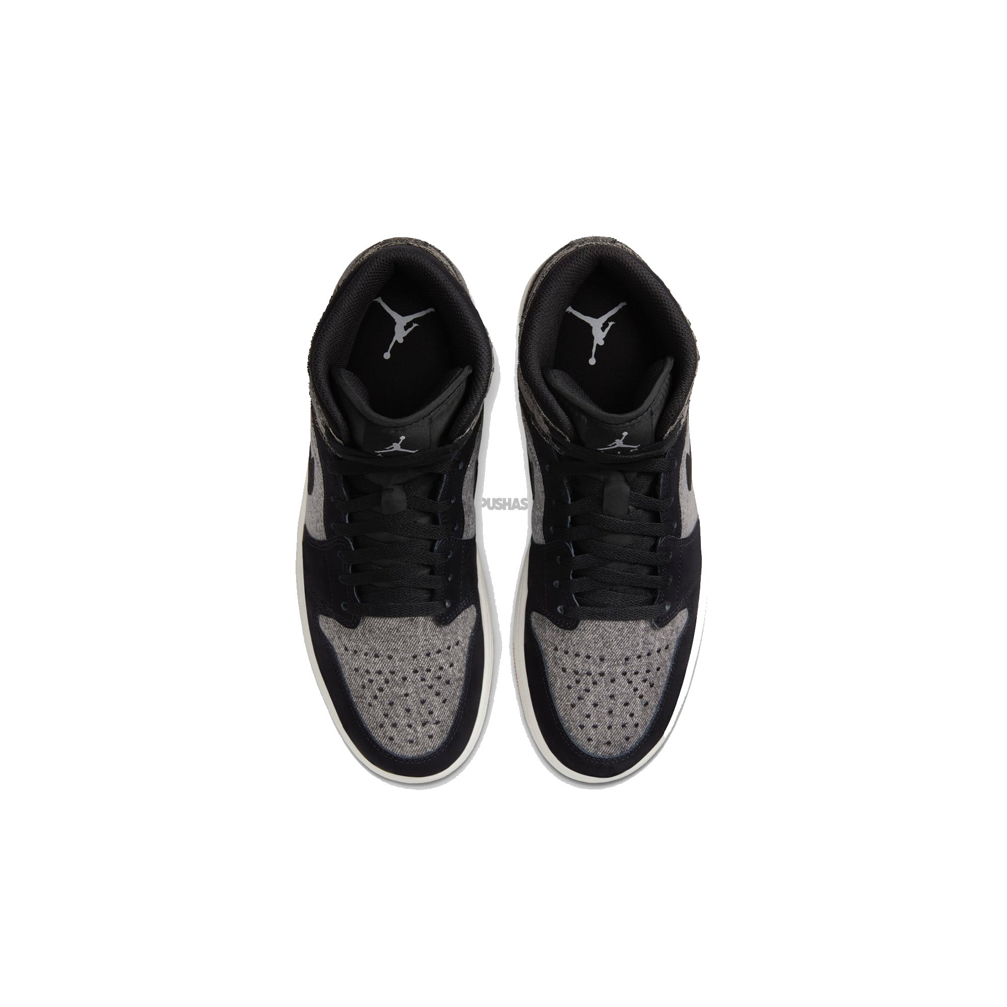 Air Jordan 1 Mid SE 'Black Denim' Men's Basketball Shoes - Retro Sneakers for Streetwear & Casual Outfits | Perfect for Urban Fashion & Everyday Wear
