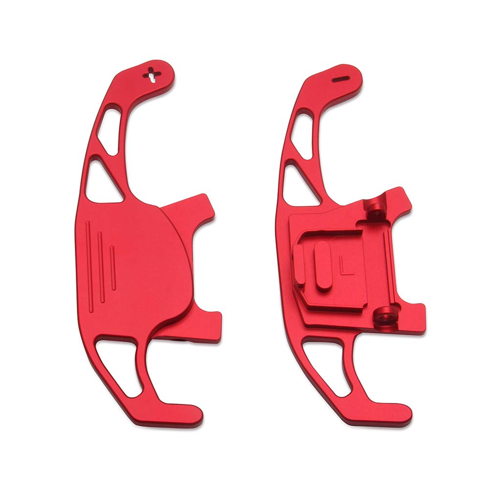High-Quality Aluminum Paddle Shifters for VW Golf MK7 GTI R R-Line Scirocco 2014-2019 - Red Steering Wheel Shifter Extension - Enhance Driving Performance & Sporty Look - Perfect for Racing, Daily Commute & Car Enthusiasts