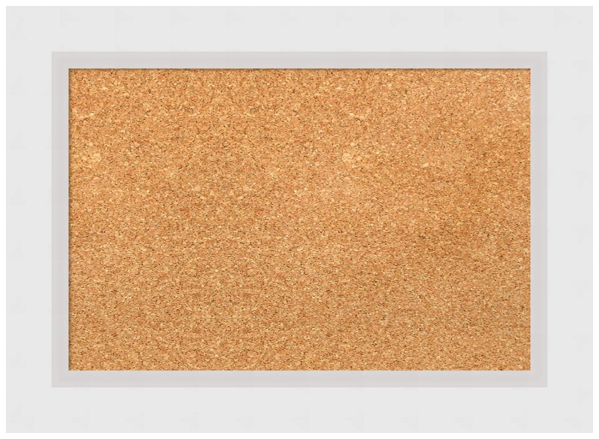 Amanti Art 16x22 Inch Natural Cork Bulletin Board with White Wood Frame - Vision Board, Office Decor, Home Organization Pinboard for Notes, Photos & Inspirational Display - Perfect for Home, Office & Classroom Use