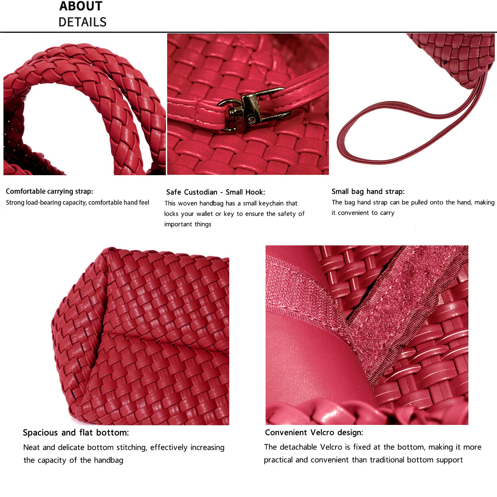 JINMANXUE Women's Fashion Woven Tote Bag - Large Capacity Shopper Bag for Travel, Work & Daily Use | Stylish Shoulder Handbag Purse for Women