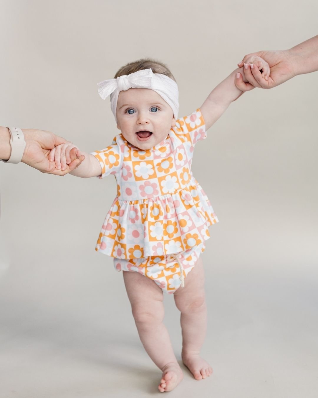 Stylish Cotton Peplum Top & Skirt Set with Checkered & Floral Print - Perfect for Casual Outings, Date Nights & Summer Vacations