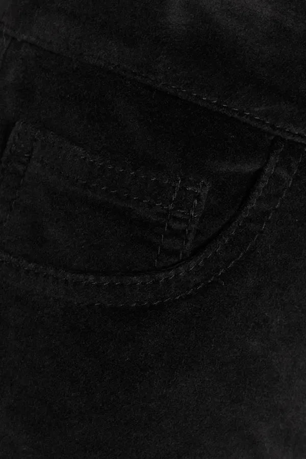 Tibi Brancusi Mid-Rise Stretch Velvet Tapered Pants for Women - Black Size 28 (NWT) - Perfect for Office Wear, Evening Outfits & Special Occasions