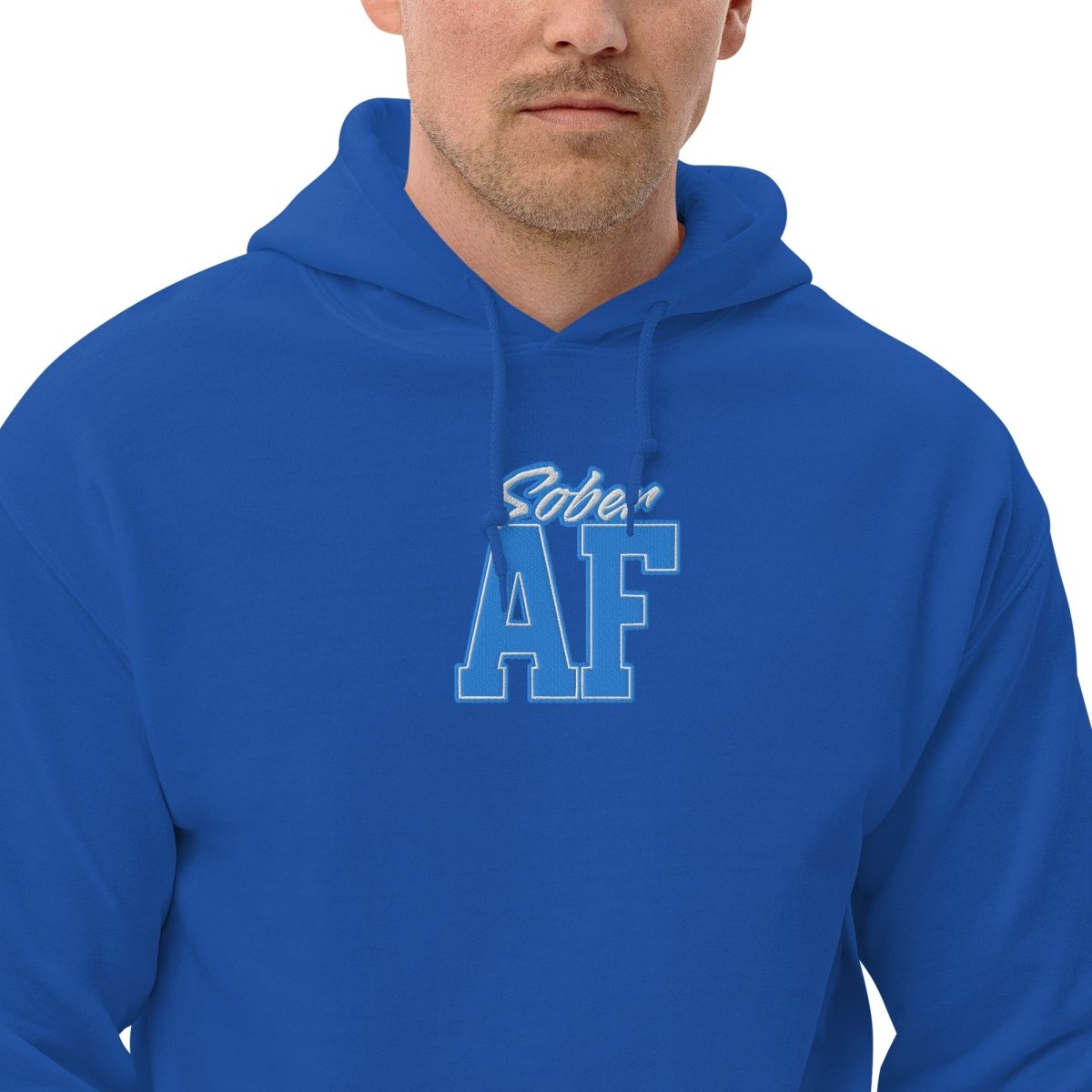 Sober AF Premium Embroidered Unisex Hoodie - Soft Cotton Pullover Sweatshirt for Men & Women | Perfect for Casual Wear, Street Style & Everyday Comfort