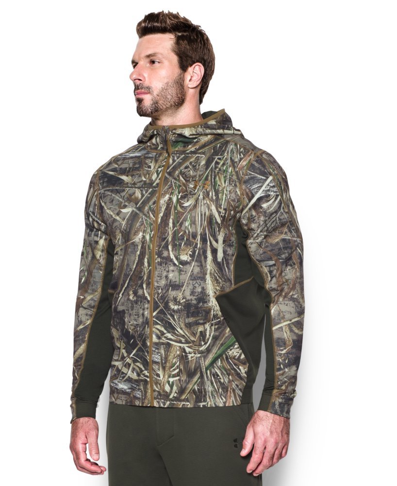 Under Armour Men's Microthread Fleece Hoodie - Lightweight Warm Zip-Up Sweatshirt for Running, Gym & Outdoor Activities