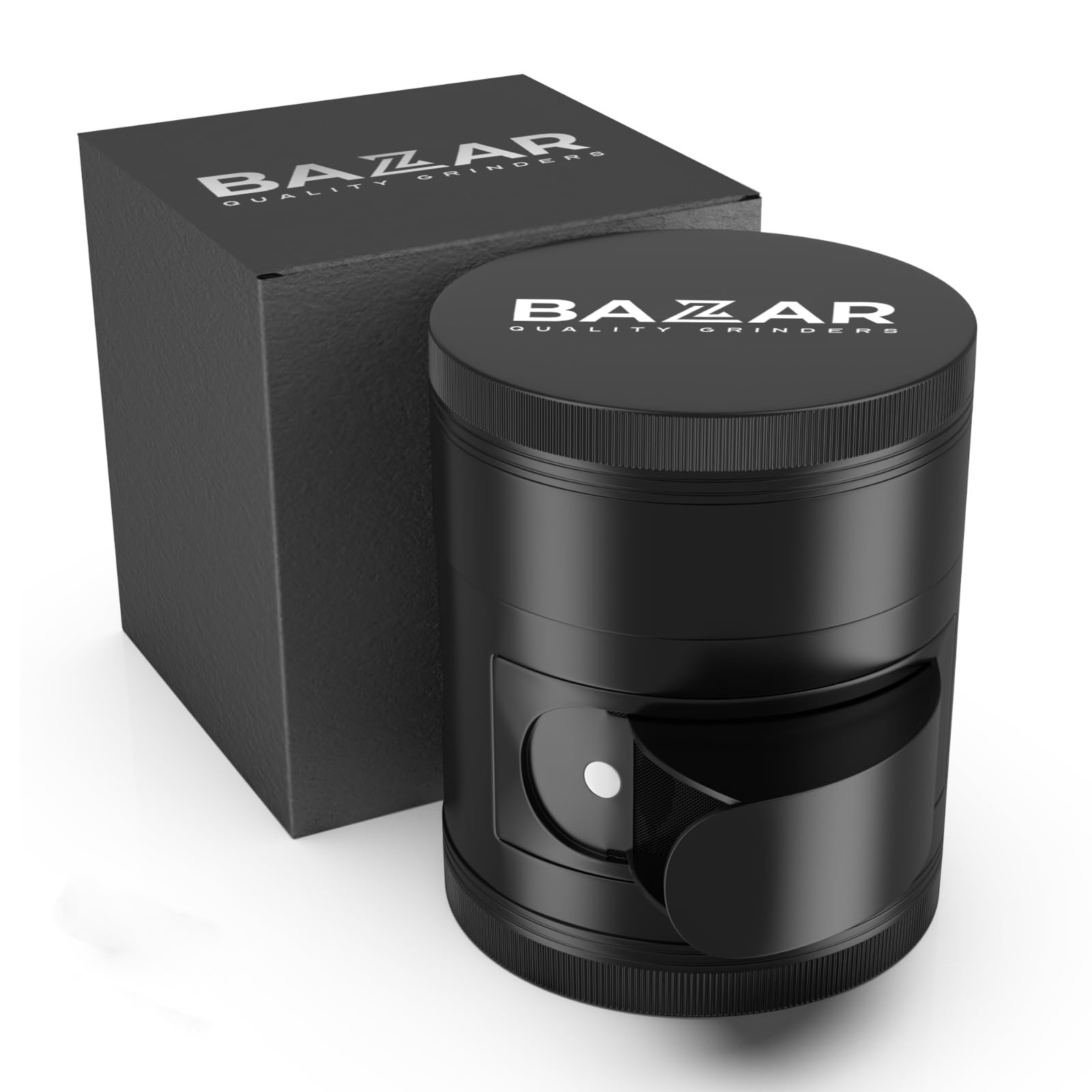 Premium Bazaar Manual Kitchen Grinder - Durable Zinc Alloy Spice & Coffee Grinder for Home Cooking, Baking & Camping - Black
