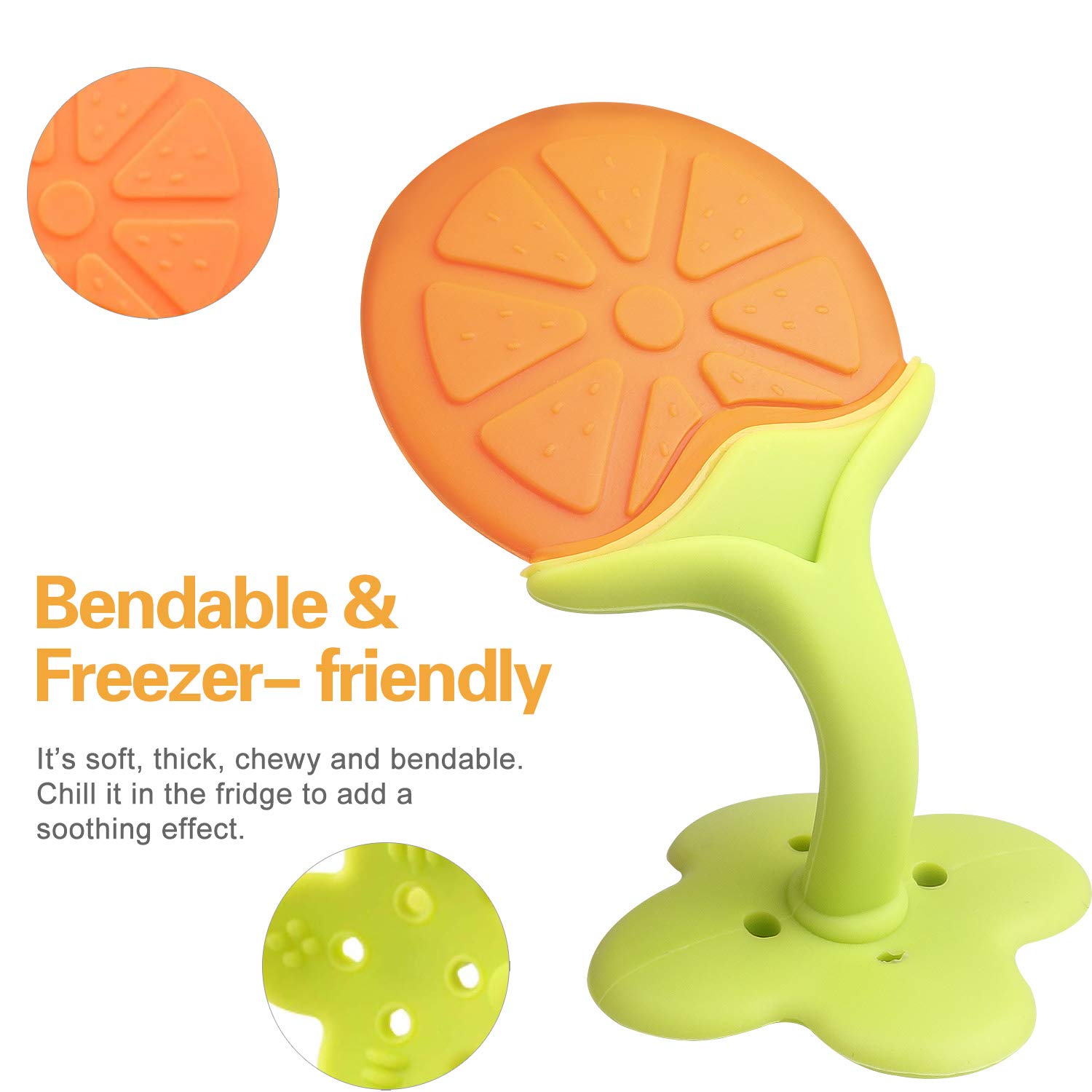 **Tinabless Organic Baby Teething Toys & Fresh Food Feeder Set - Natural Chew Toys for Infants, 2 Teethers + 1 Feeder with 3 Silicone Sacs | Perfect for Soothing Sore Gums & Introducing Solid Foods**