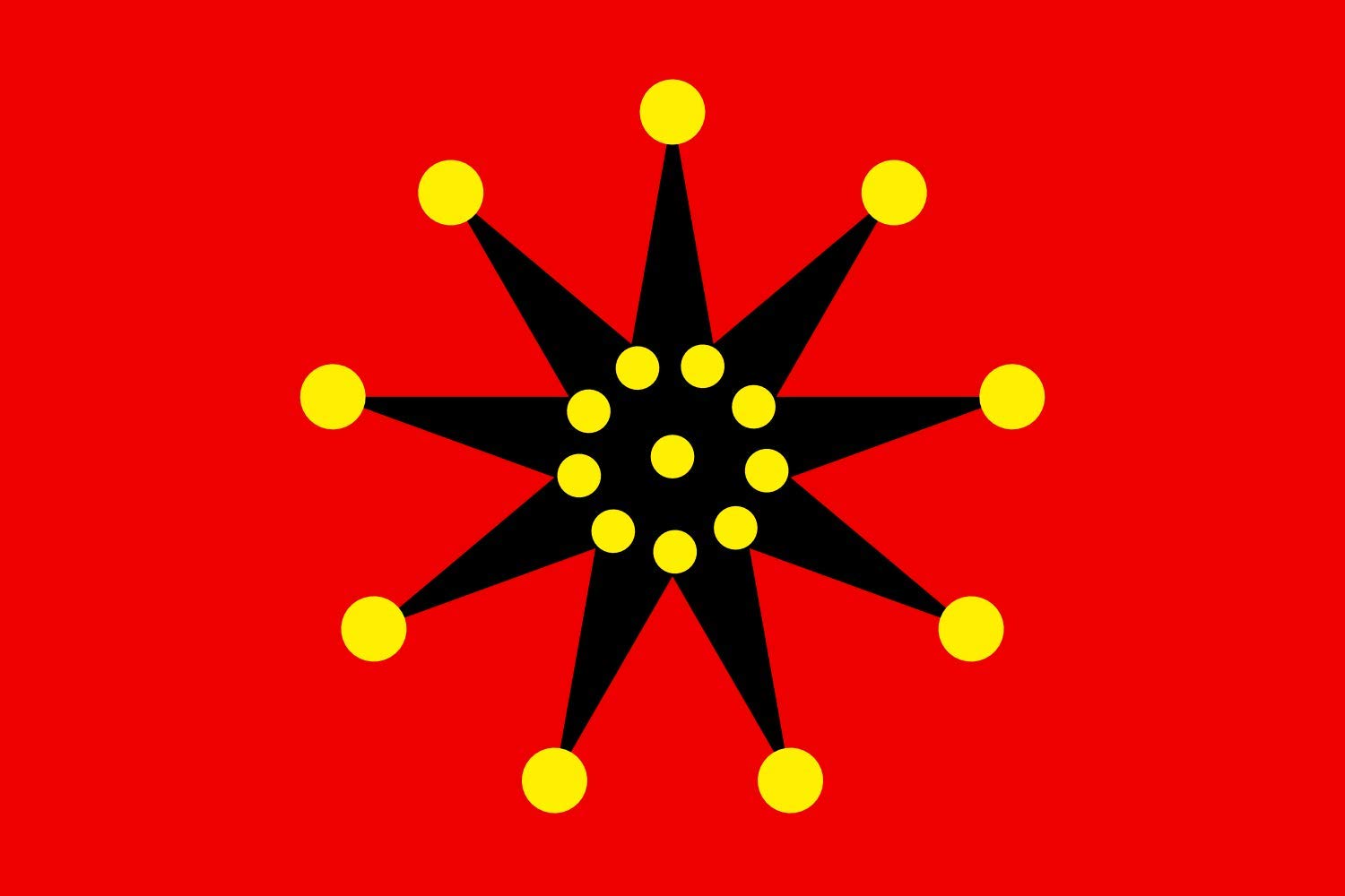 XL Chinese Army Wuhan Historical Flag 1911-1928 with 19 Dots | Wuchang Uprising Banner October 10, 1911 | Republic of China Military Flag | Perfect for Historical Reenactments, Collectors & Chinese History Displays