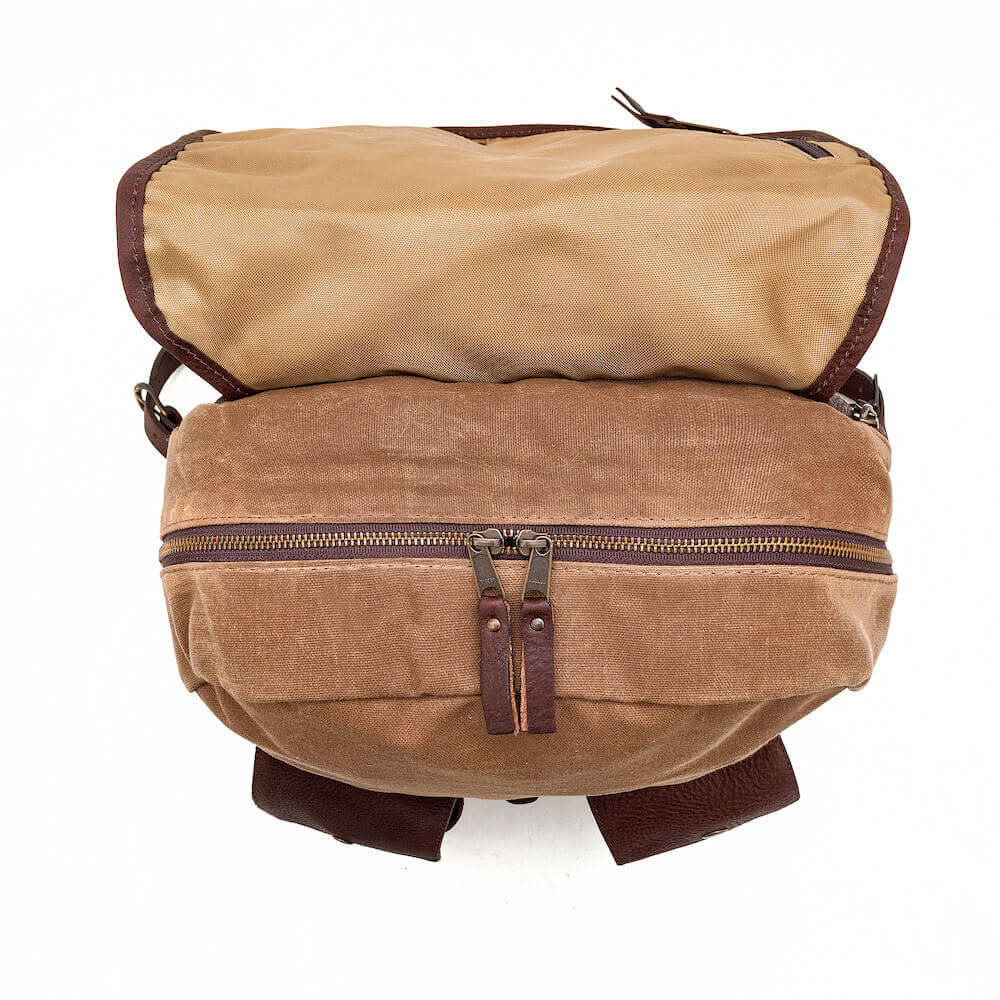 Durable Waxed Canvas Backpack for Men & Women - Water-Resistant Vintage Style Laptop Bag for Travel, Hiking & Everyday Use