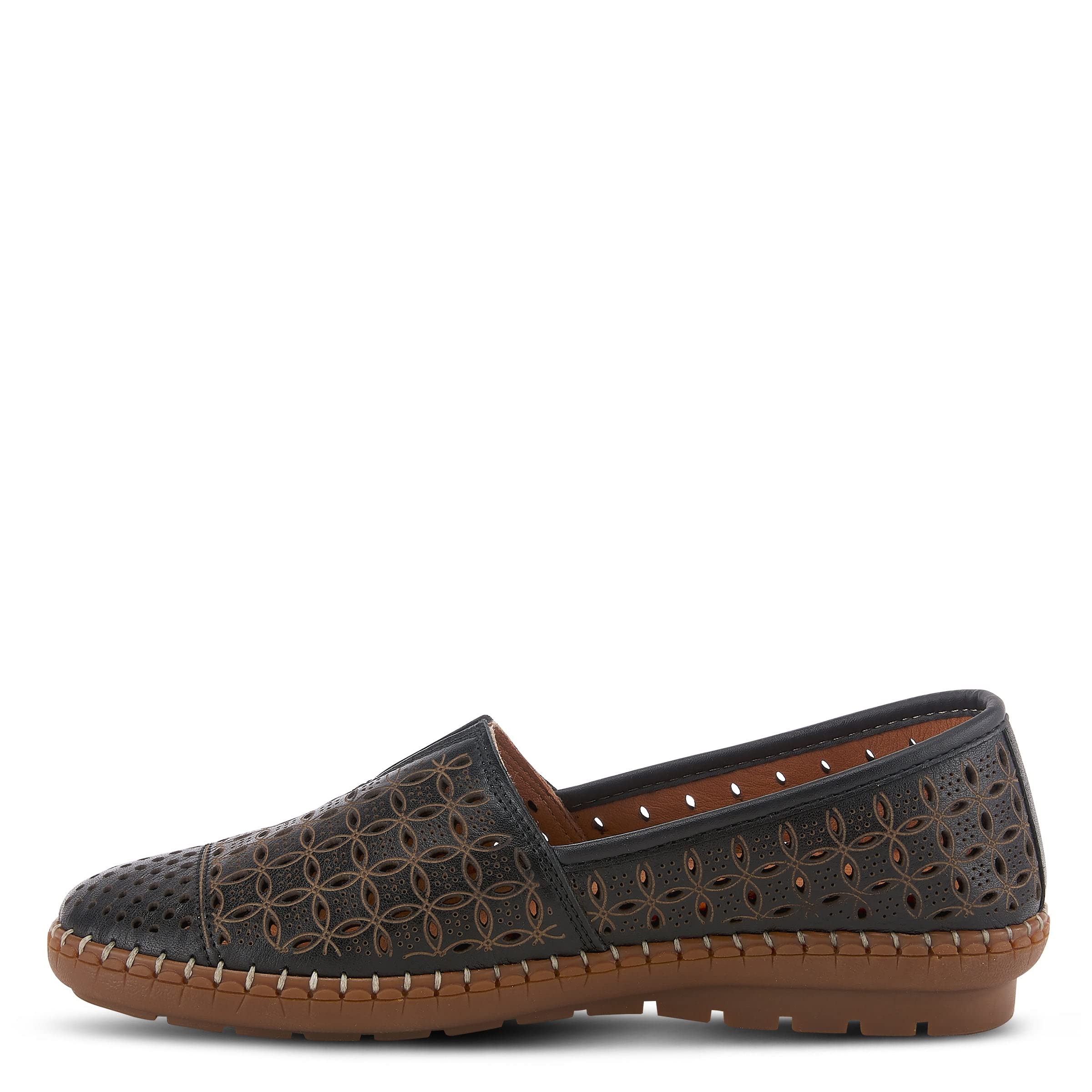 Spring Step Oralis Women's Leather Loafers - Comfortable Slip-On Casual Shoes with Rubber Outsole & Low Heel - Perfect for Office, Travel & Everyday Wear
