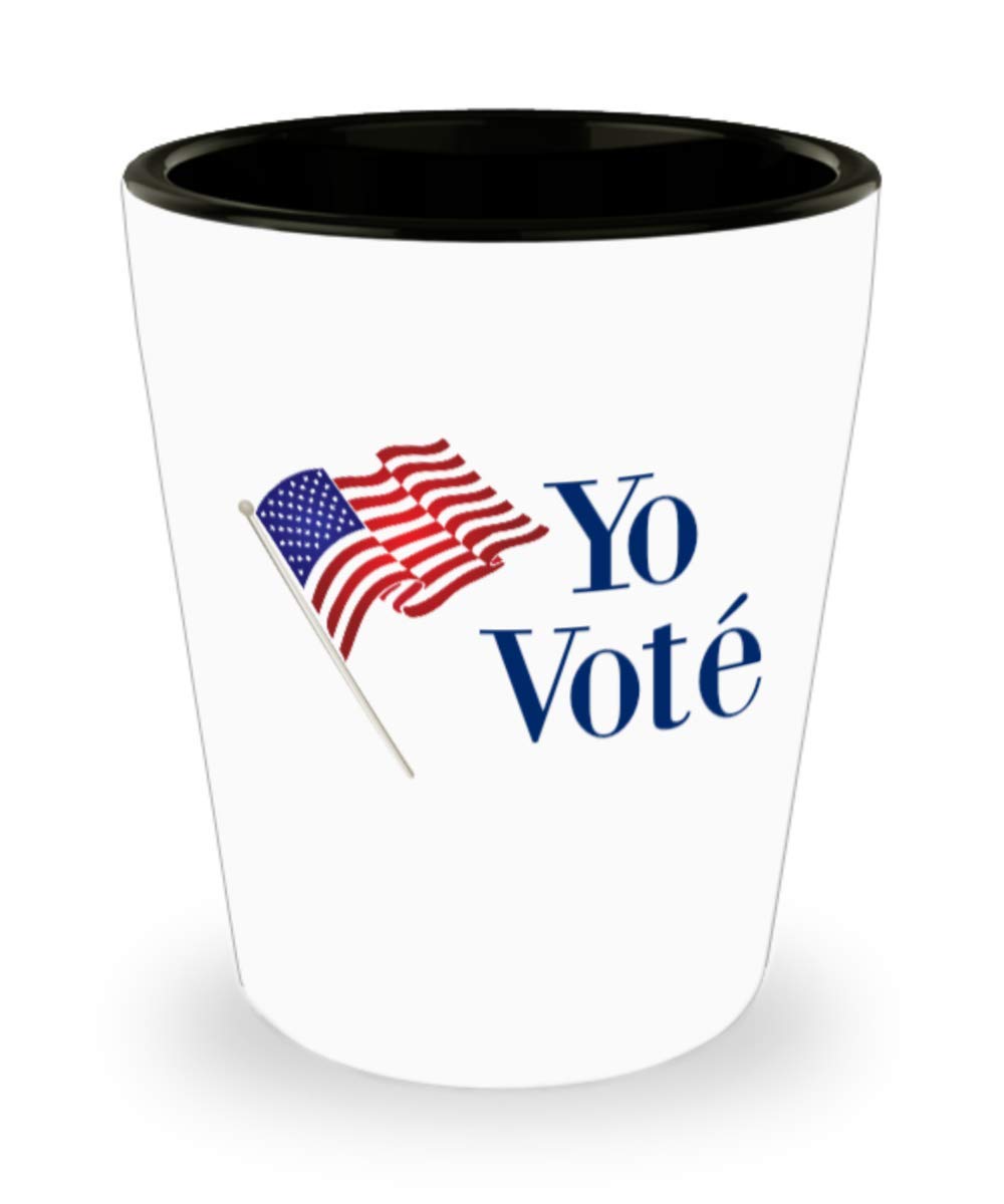 I Voted Shot Glass - Spanish Yo Vote Souvenir Glass - Perfect for Election Parties, Voting Gifts & Political Memorabilia