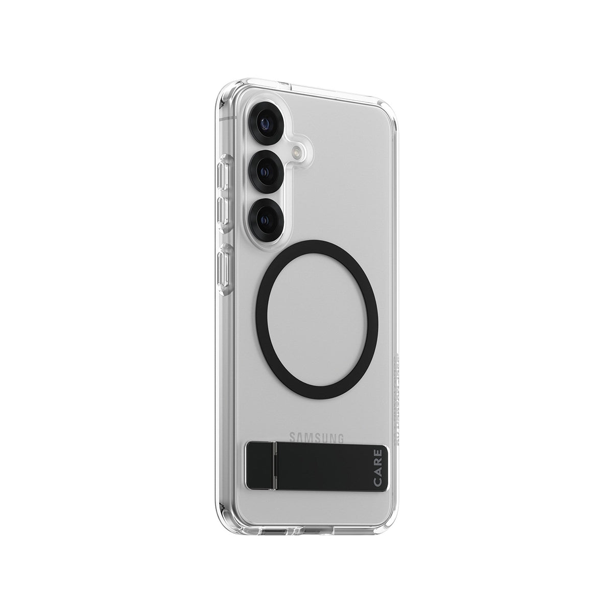 PanzerGlass Kickstand Mag Phone Case for Samsung Galaxy S25 - Clear/Black | Magnetic Mount Compatible, Shockproof Protection | Perfect for Work, Travel & Everyday Use