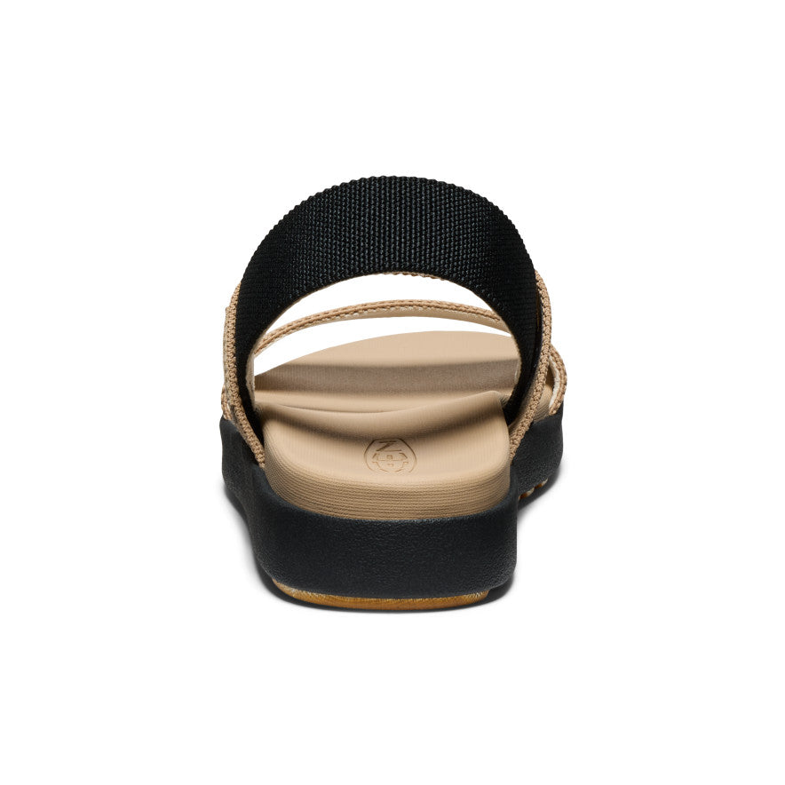 Women's Elle Backstrap Sandal - Comfortable Strappy Summer Sandals in Cornstalk/Black | Casual Wear, Beach Vacation & Everyday Outings