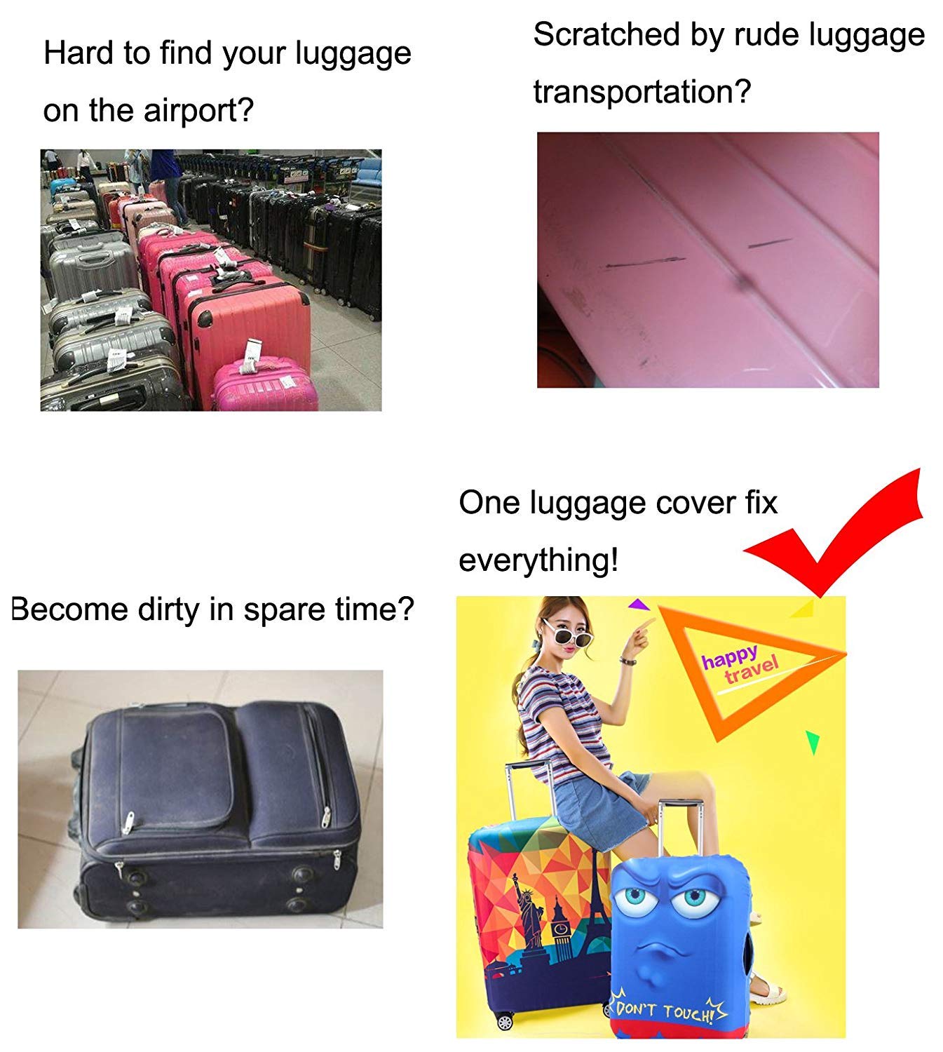 3D Animal Spandex Luggage Cover - Peacock Design Suitcase Protector for 18-20 Inch Travel Bags | Washable & Durable | Perfect for Airplane Travel, Vacation & Business Trips