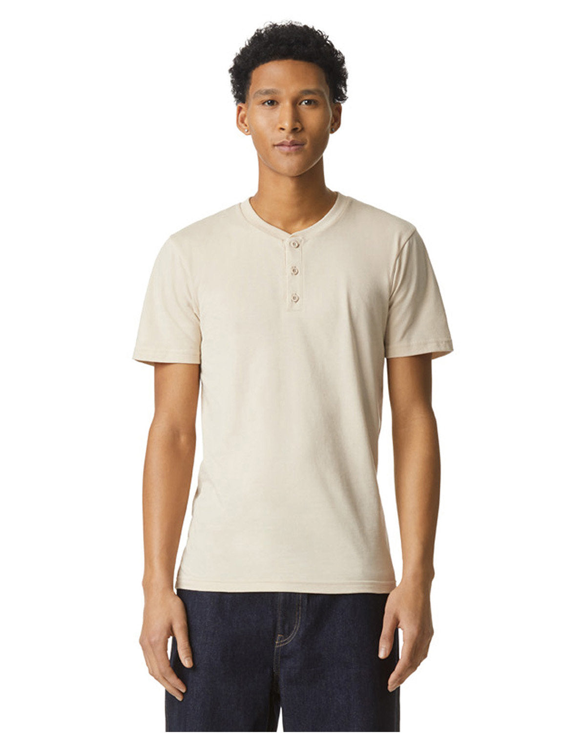American Apparel 2004CVC Unisex Henley T-Shirt - Soft Cotton Blend Casual Shirt for Men & Women | Perfect for Everyday Wear, Layering, and Outdoor Activities