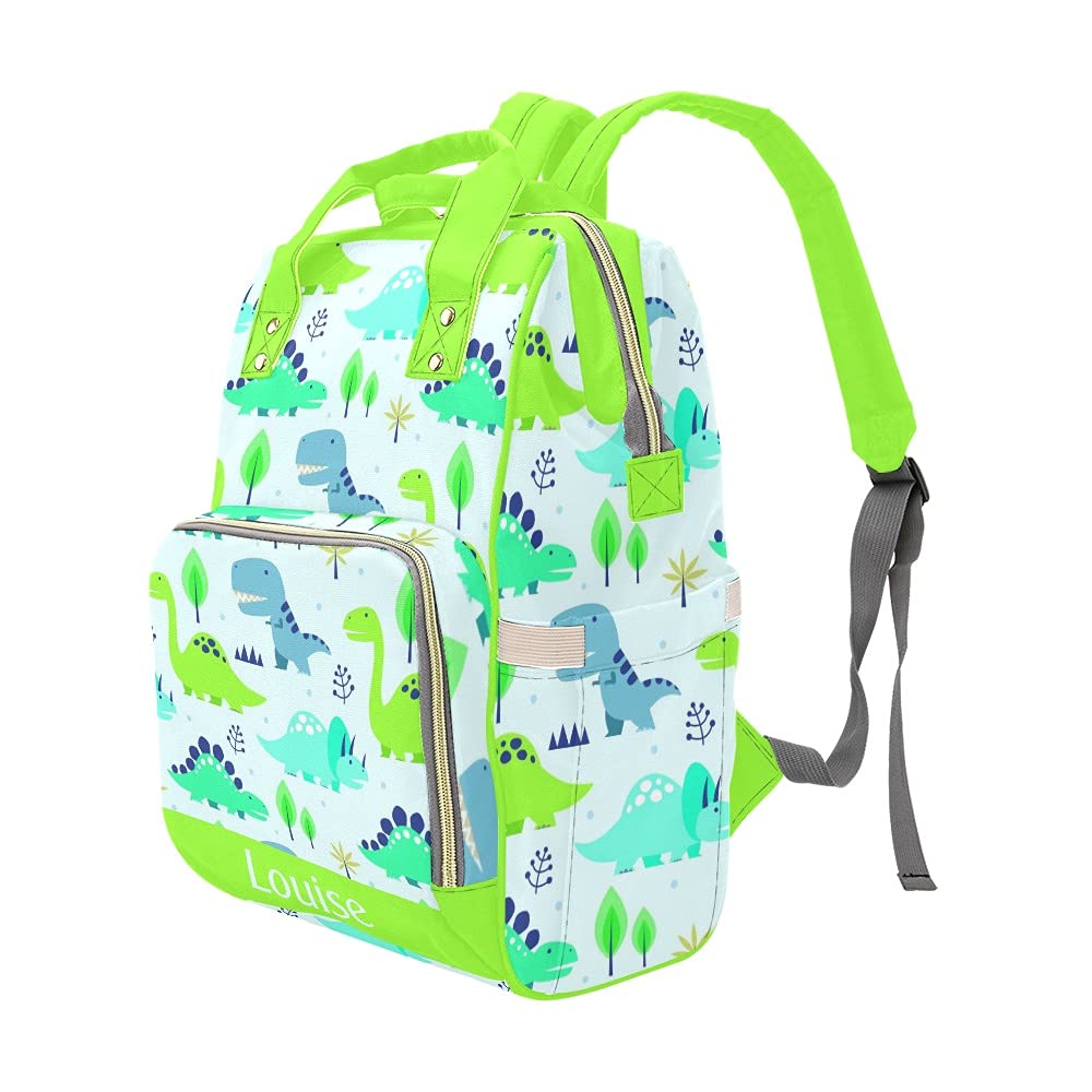 Custom Personalized Dinosaur Diaper Bag Backpack with Name - Large Travel Baby Nappy Tote for Moms | Perfect for Daycare, Family Outings & Baby Showers