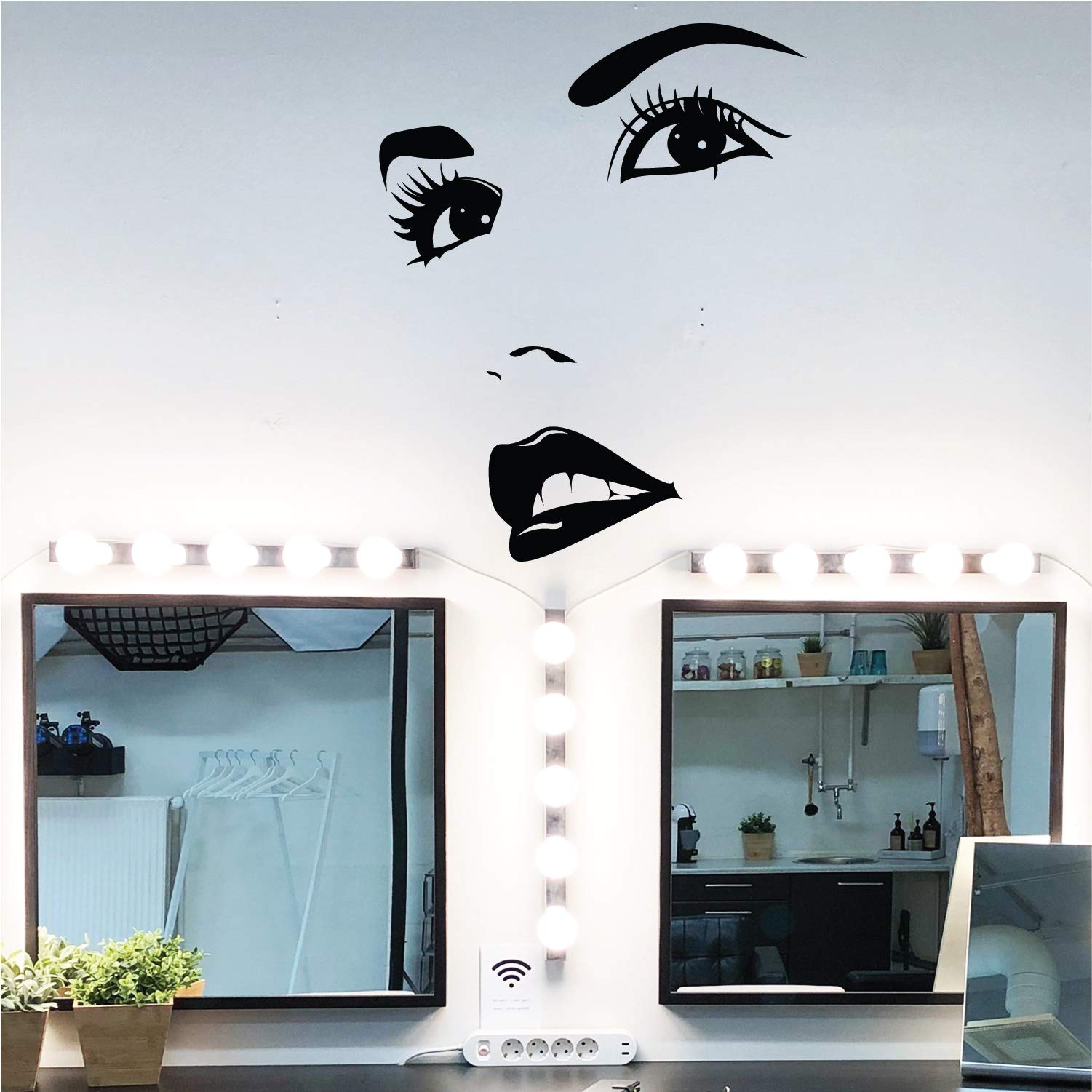 Eyelash Wall Decals - Premium Beauty Salon Decorations, Self-Adhesive Lash Wall Stickers for Salon & Home Decor - Perfect for Nail Salons, Spas, and Bedroom Wall Art (Set of 12)