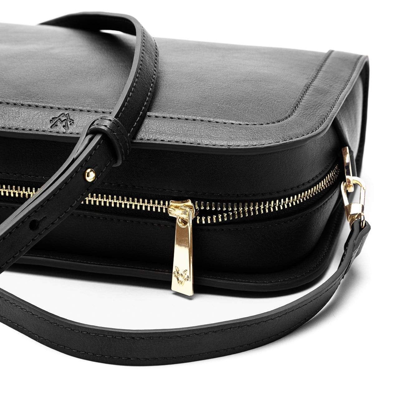 Wilton Vegan Leather Crossbody Bag for Women - Stylish Black & Cobalt Blue Shoulder Purse | Perfect for Work, Travel & Everyday Use