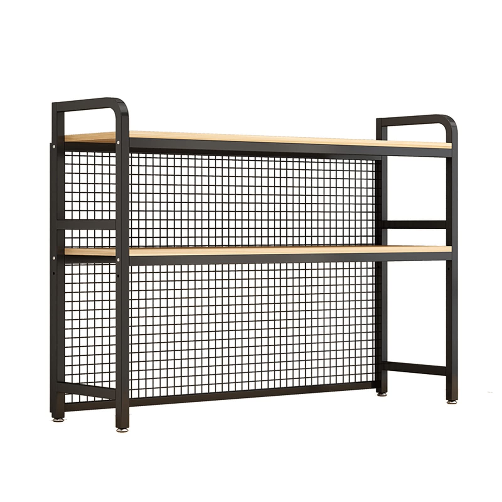 FPIGSHS Freestanding Desktop Bookshelf - 3 Sizes (105CM) | Wrought Iron Desk Organizer & Open Storage Display Rack | Perfect for Office, Home Study & Computer Desk Organization