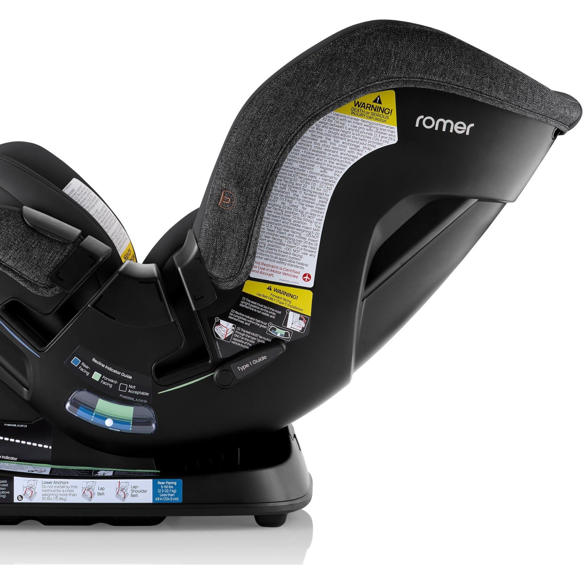 Romer Veni Convertible Car Seat for Babies & Toddlers - 3-in-1 Rear Facing, Forward Facing & Booster - Safe & Comfortable for Travel, School & Family Road Trips