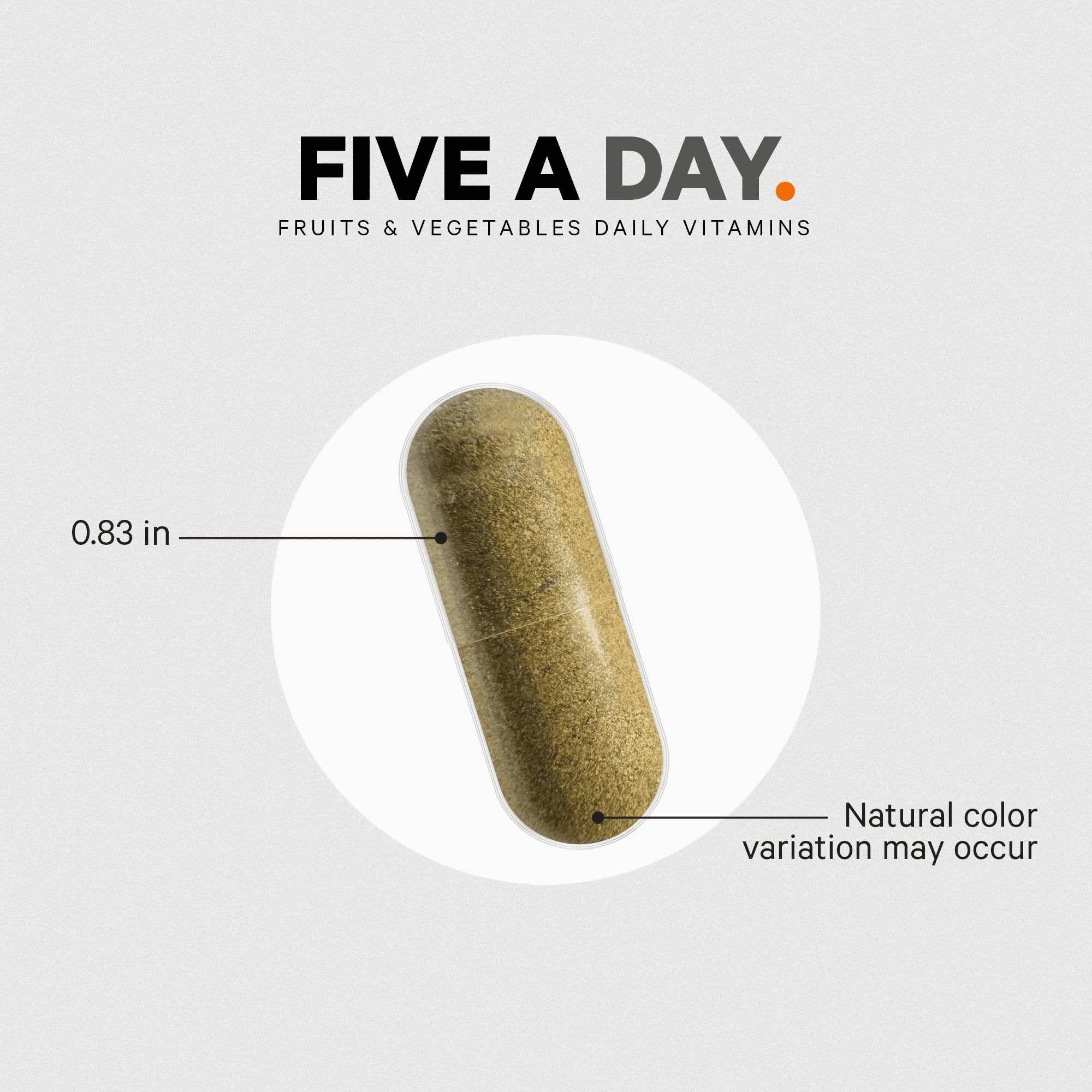 Codeage Instantfood Five a Day Fruits & Vegetables Supplement Capsules - Daily Whole Food Nutrition for Energy & Immunity Support - Perfect for Busy Lifestyles & On-the-Go Wellness
