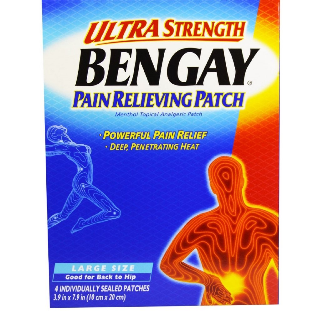BENGAY Ultra Strength Pain Relieving Patches - Large Size, 4 Patches per Pack (12 Packs) - Fast-Acting Pain Relief for Back, Neck, Shoulder & Joint Pain - Perfect for Athletes, Office Workers & Seniors