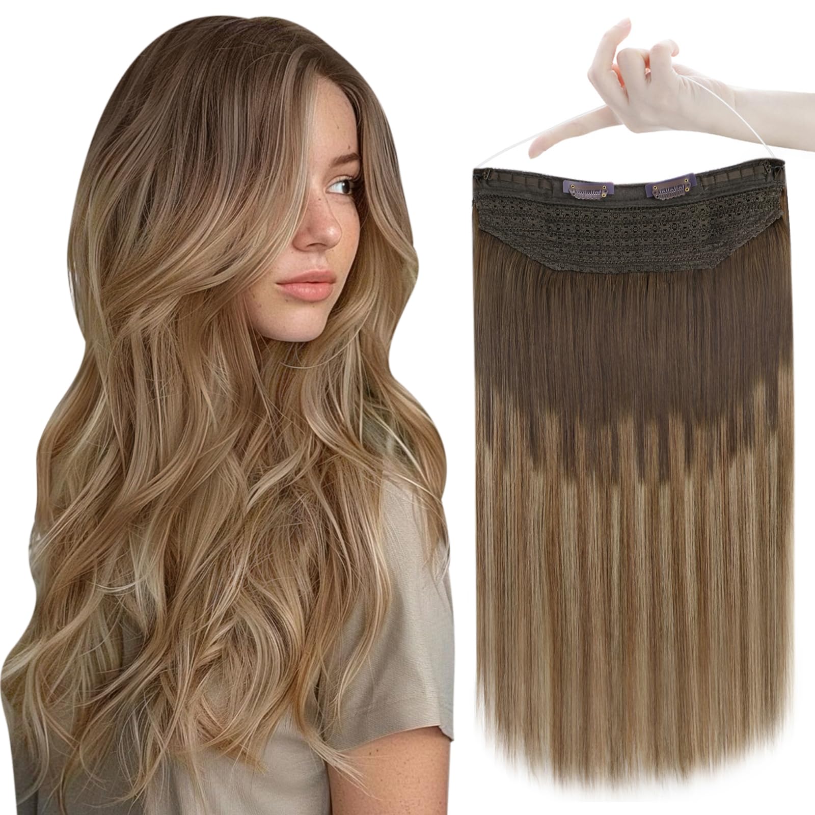 EasyOut Human Hair Fish Line Extensions 18
