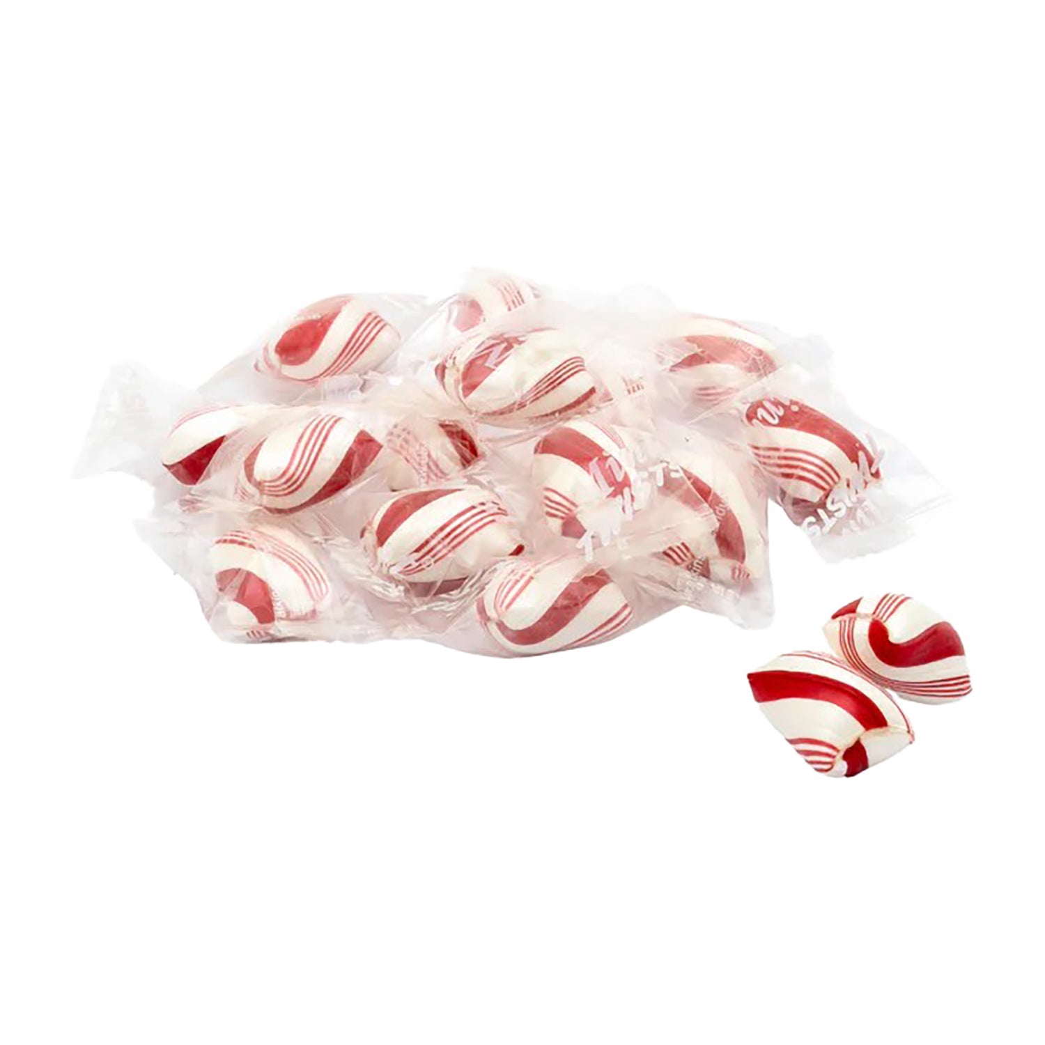 Atkinson Red & White Mint Twist Candy - 25lb Bulk Case for Parties, Holidays & Candy Buffets