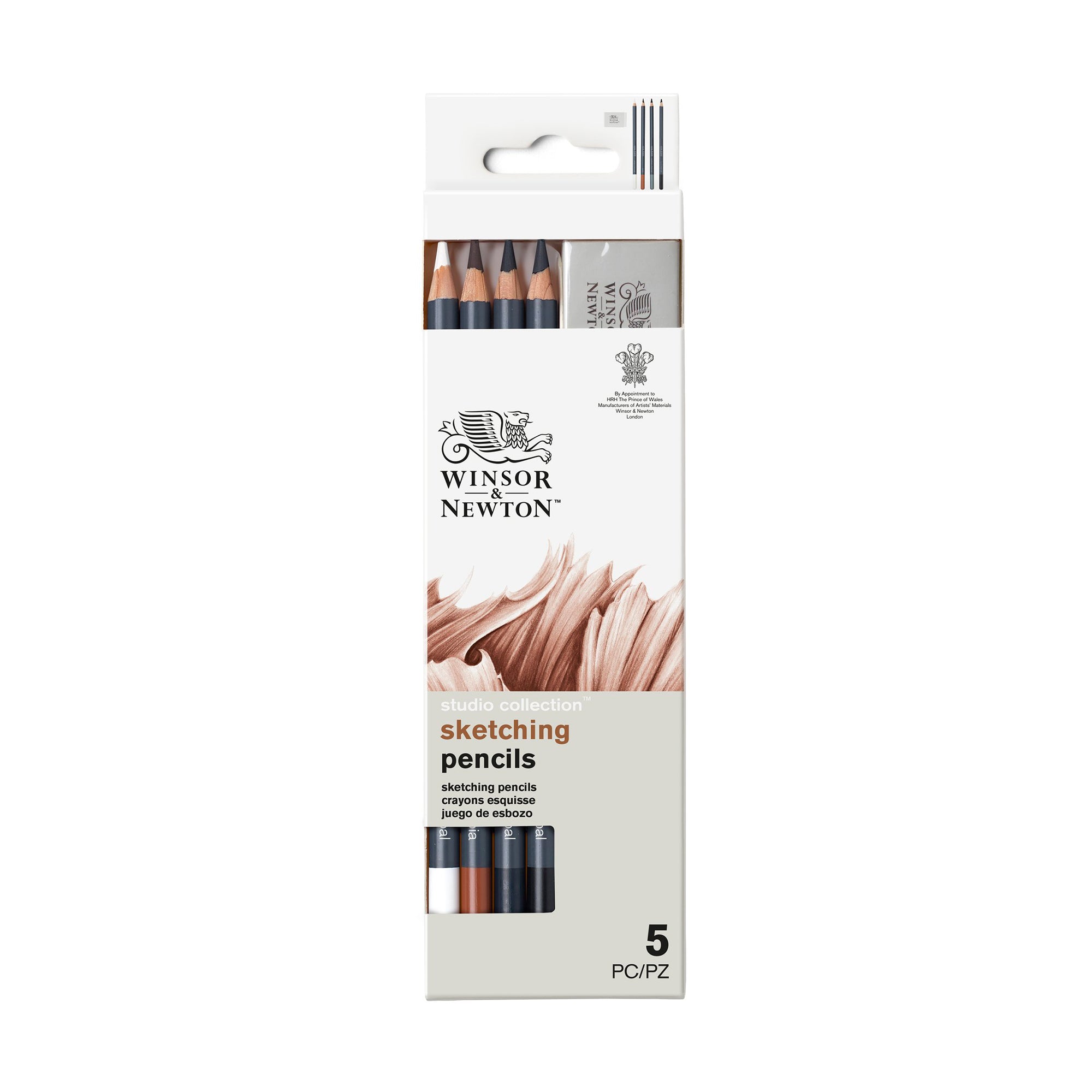 5-Piece Professional Sketching Set for Artists - Pencils, Charcoal & Erasers - Perfect for Drawing, Sketching & Art Classes