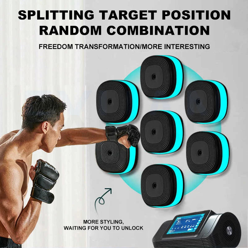 Smart Split-Type Music Boxing Machine with 8 Adjustable Targets - Boxing Training & Stress Relief for Kids & Adults - Perfect for Home Gym, Fitness & Family Fun