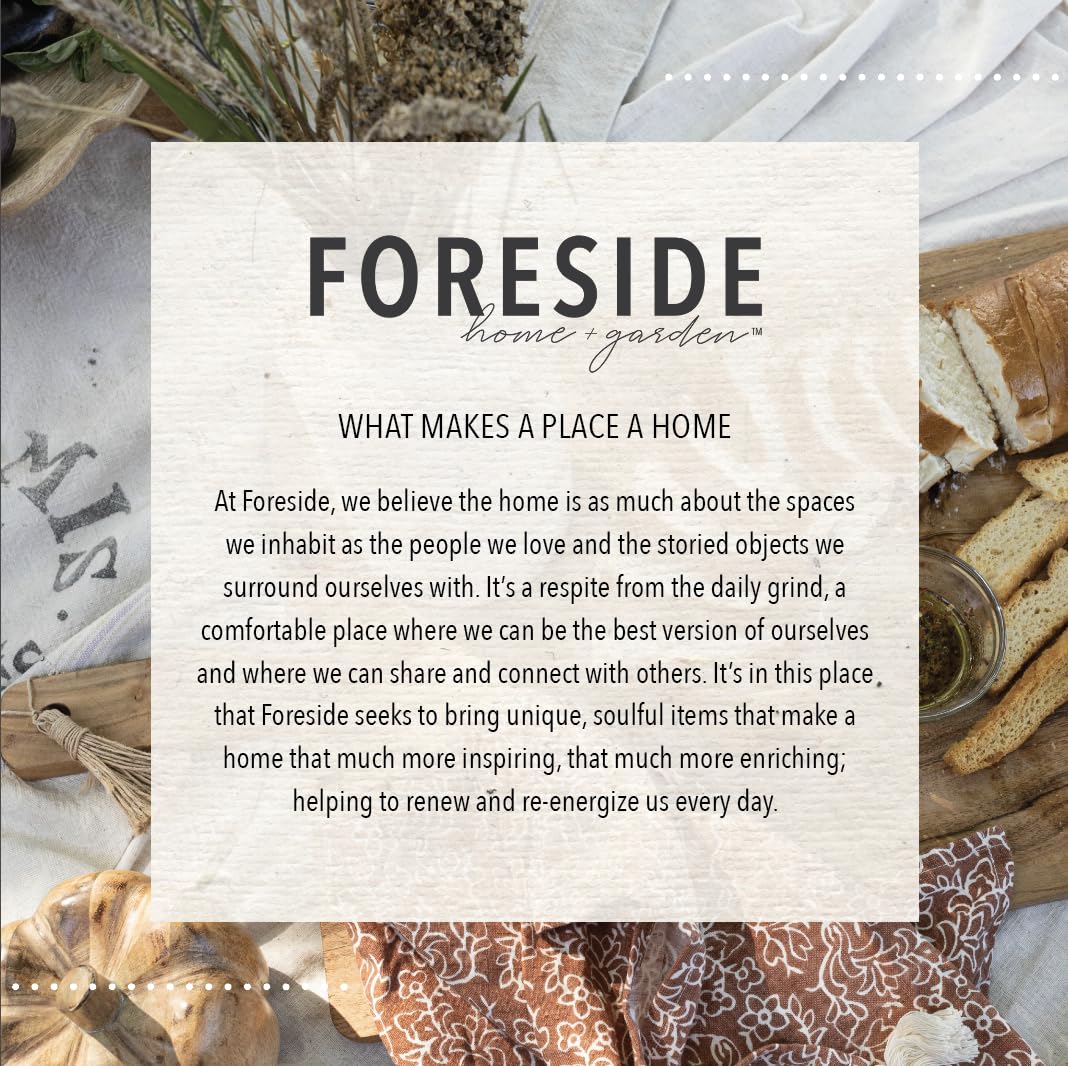 Foreside Home and Garden Terracotta & Cane Weave Bowl - Handmade Decorative Fruit Basket for Kitchen, Dining Table, or Living Room Centerpiece - Perfect for Home Decor and Gift Giving