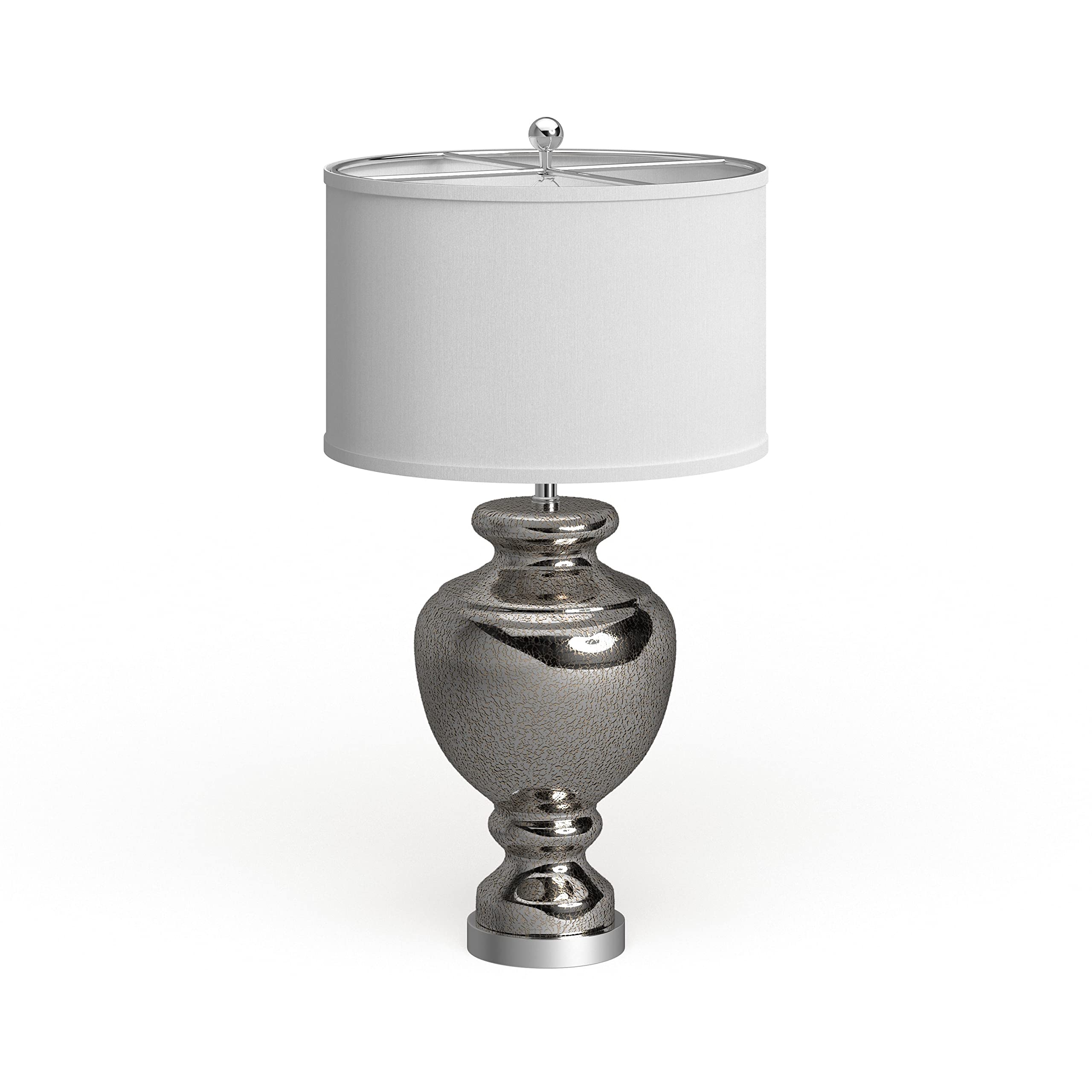 SAFAVIEH Morocco Mercury Silver Crackle Glass Table Lamp Set of 2 - 28