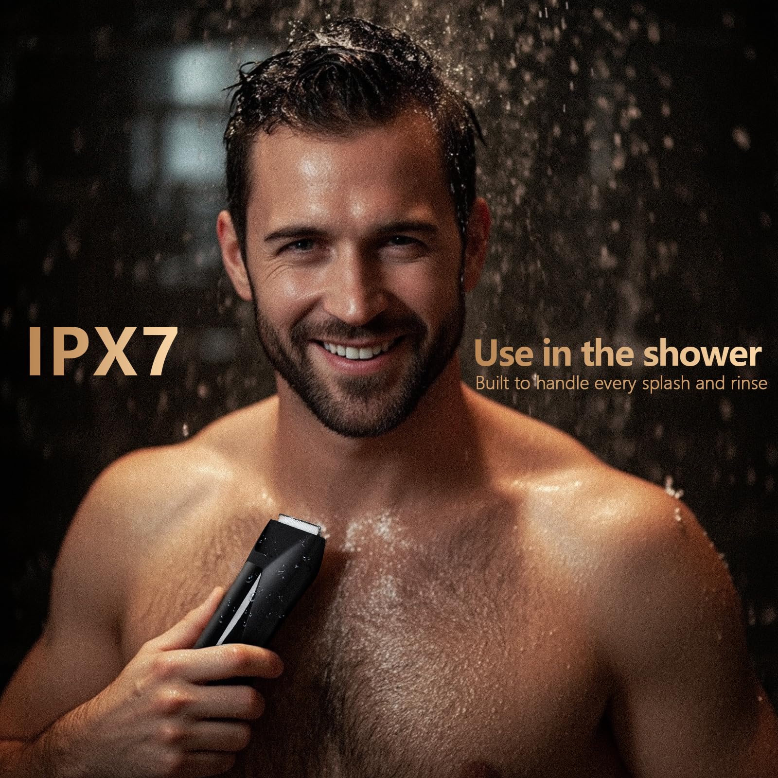 Premium Men's Body & Groin Hair Trimmer - Waterproof Cordless Electric Shaver for Chest, Underarms & Private Areas | Safe No-Nick Design with Skin-Friendly Blades | Perfect for Travel, Gym & Home Grooming