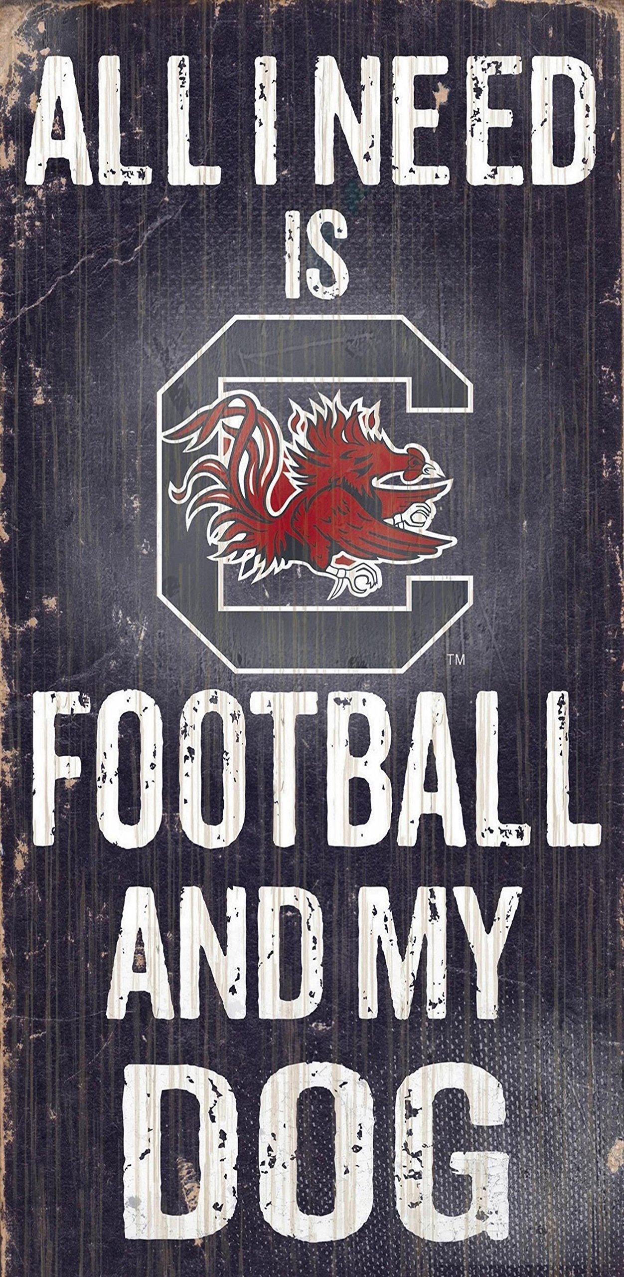 Fan Creations South Carolina Gamecocks Football Dog Sign - Multicolor Pet Accessory for Game Day & Home Decor