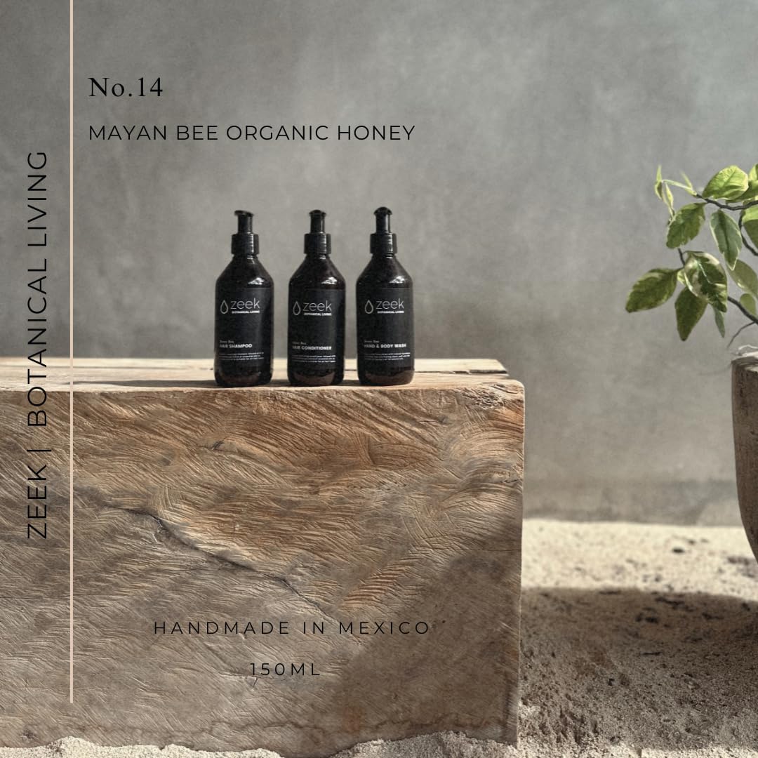 Organic Mayan Bee Honey Body Wash - 16 oz Bottle | Natural Moisturizing & Nourishing Shower Gel for Dry & Sensitive Skin | Perfect for Daily Hydration & Relaxing Bath Time