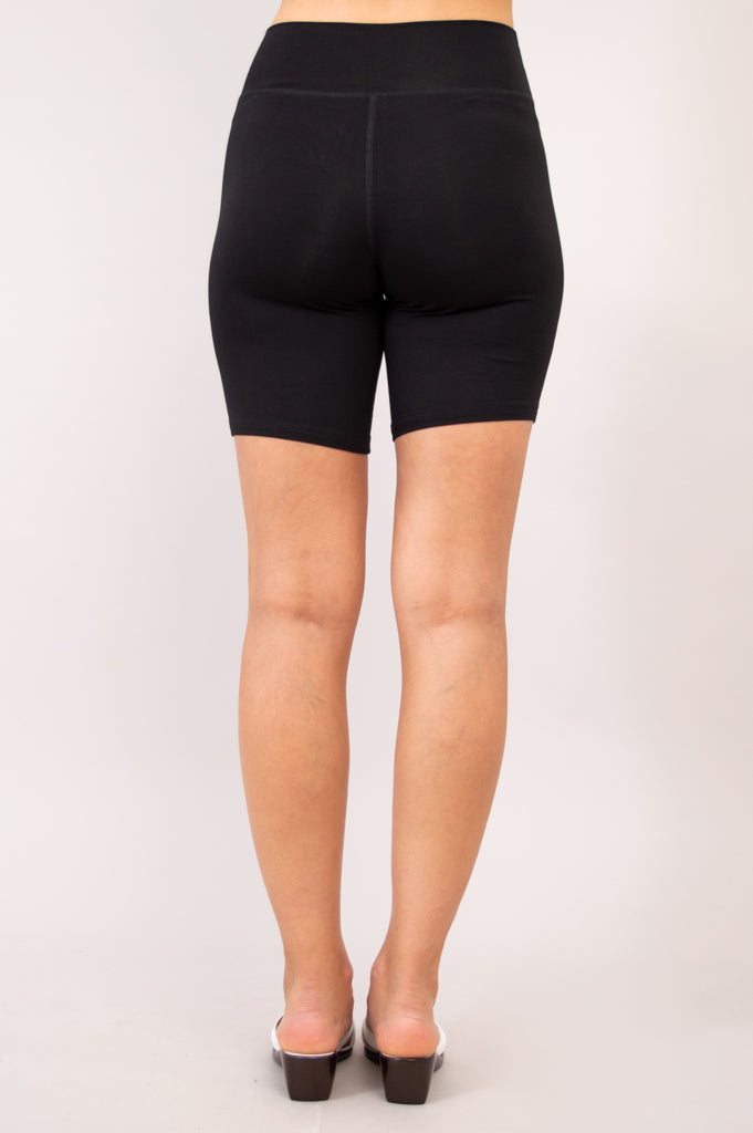 Hallie Women's Bamboo Shorts - Soft & Breathable Black Summer Shorts for Yoga, Running & Lounge Wear
