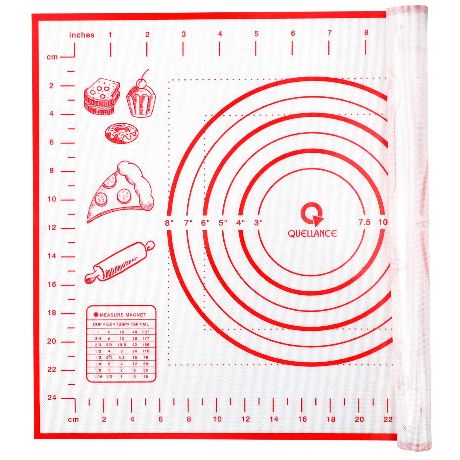 Non-Slip Silicone Baking Mat with Measurement Marks - 12