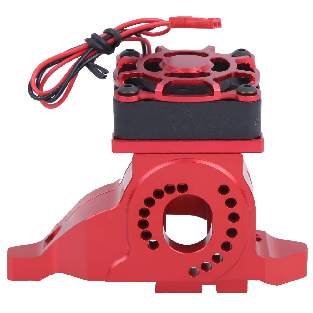 High-Performance RC Motor Mount Heat Sink - Aluminum Alloy Cooling Bracket for 1/10 Scale 4x4 & 6x6 RC Cars (Red) - Perfect for Traxxas TRX4 Sport, Crawlers & Off-Road RC Vehicles